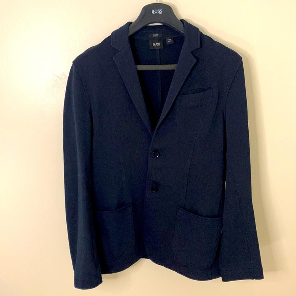 Hugo Boss BOSS - Slim Davoli knit Jkt -Med -87% Ctn 8% Poly 5% elastic Size US M / EU 48-50 / 2 - 2 Thumbnail