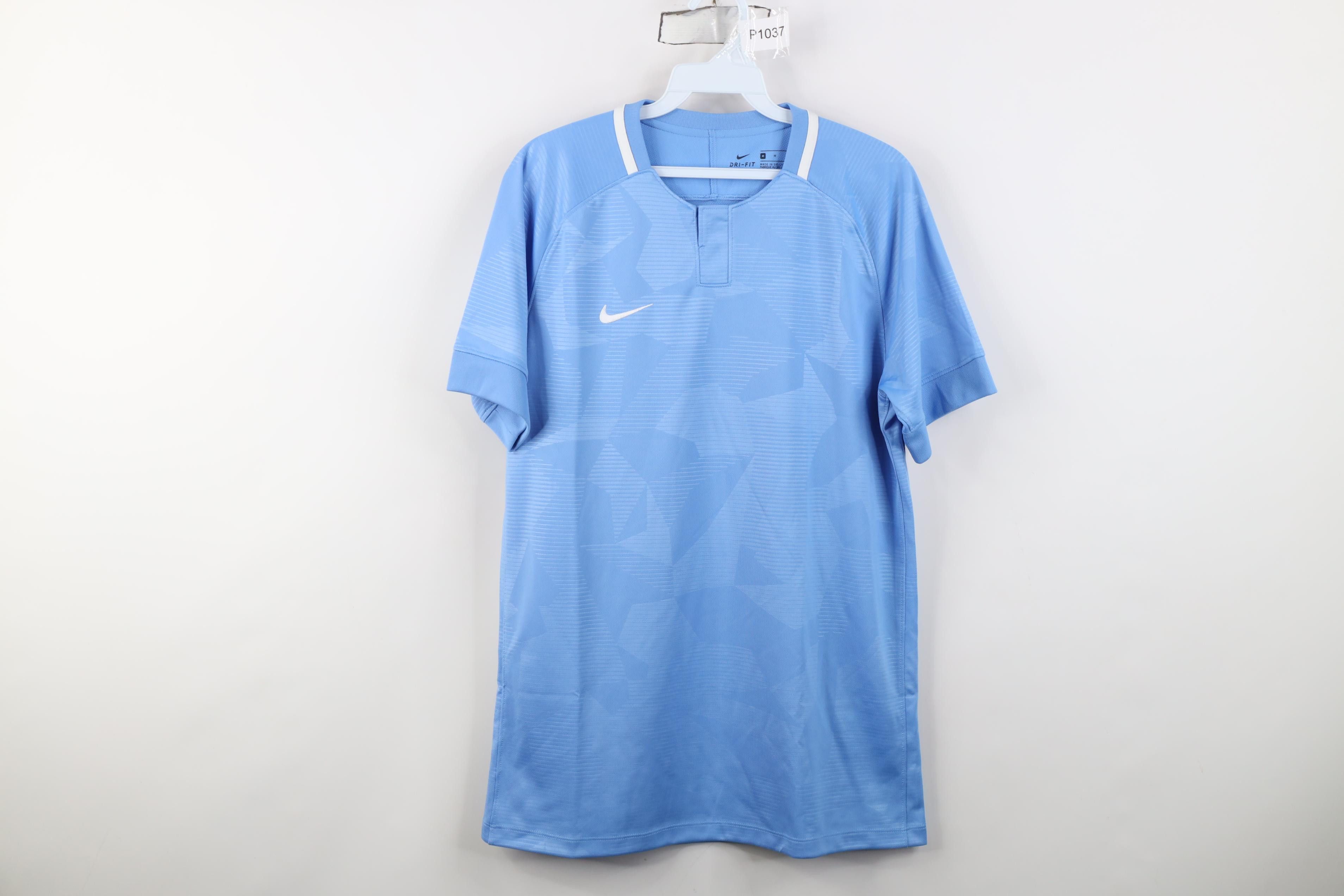 Nike Y2K Nike Training Futbol Soccer Jersey T-Shirt Carolina Blue Size US M / EU 48-50 / 2 - 1 Thumbnail