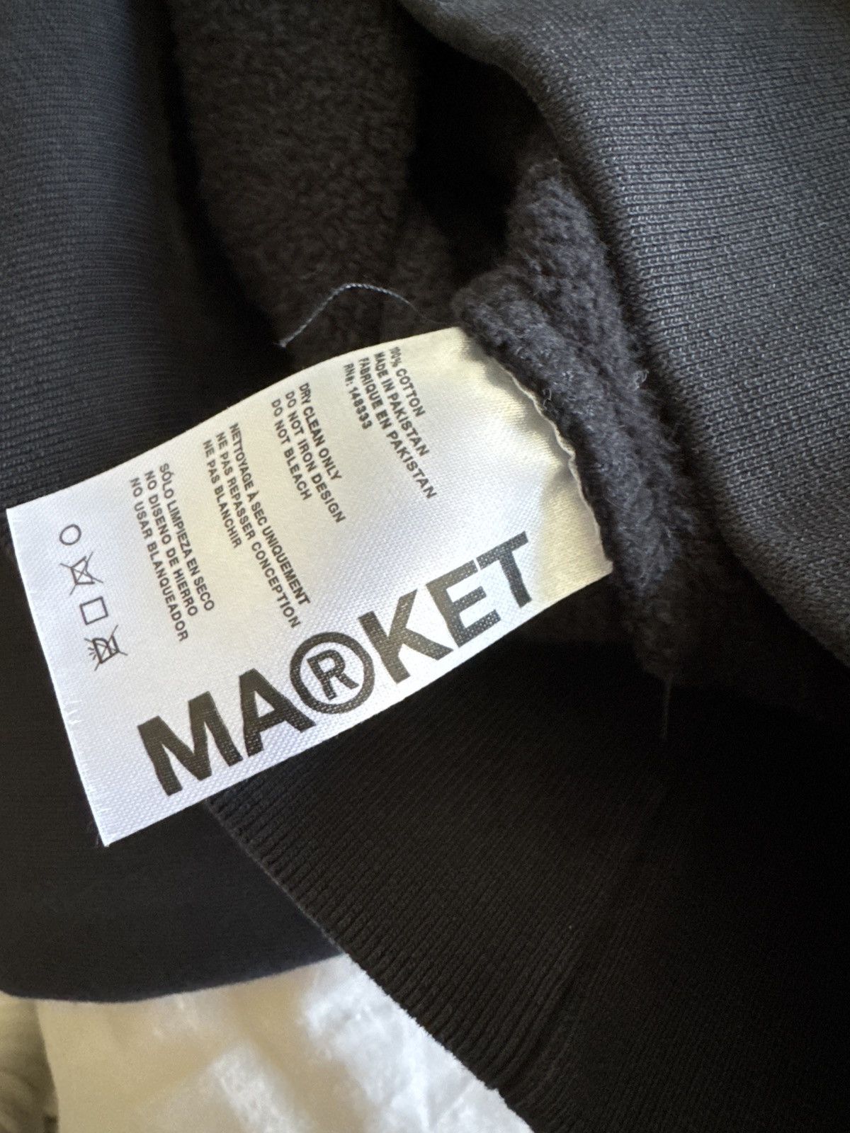 Market Rhinestone Black "MKT" hoodie Size US M / EU 48-50 / 2 - 3 Thumbnail