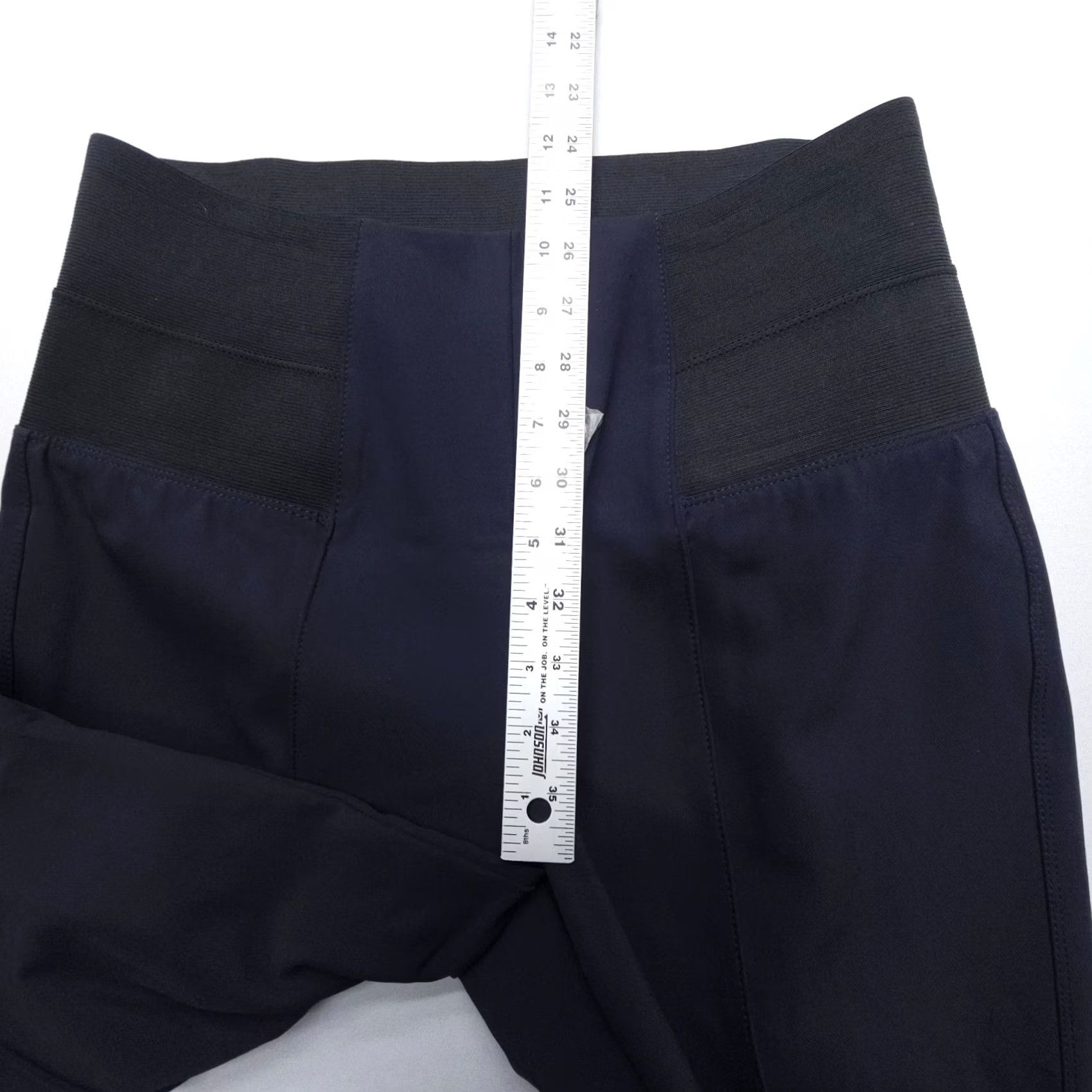 Vintage Lafayette 148 New York Gramercy Pants Medium Navy Stretch Fabric Career Women Size 32" / US 10 / IT 46 - 7 Thumbnail