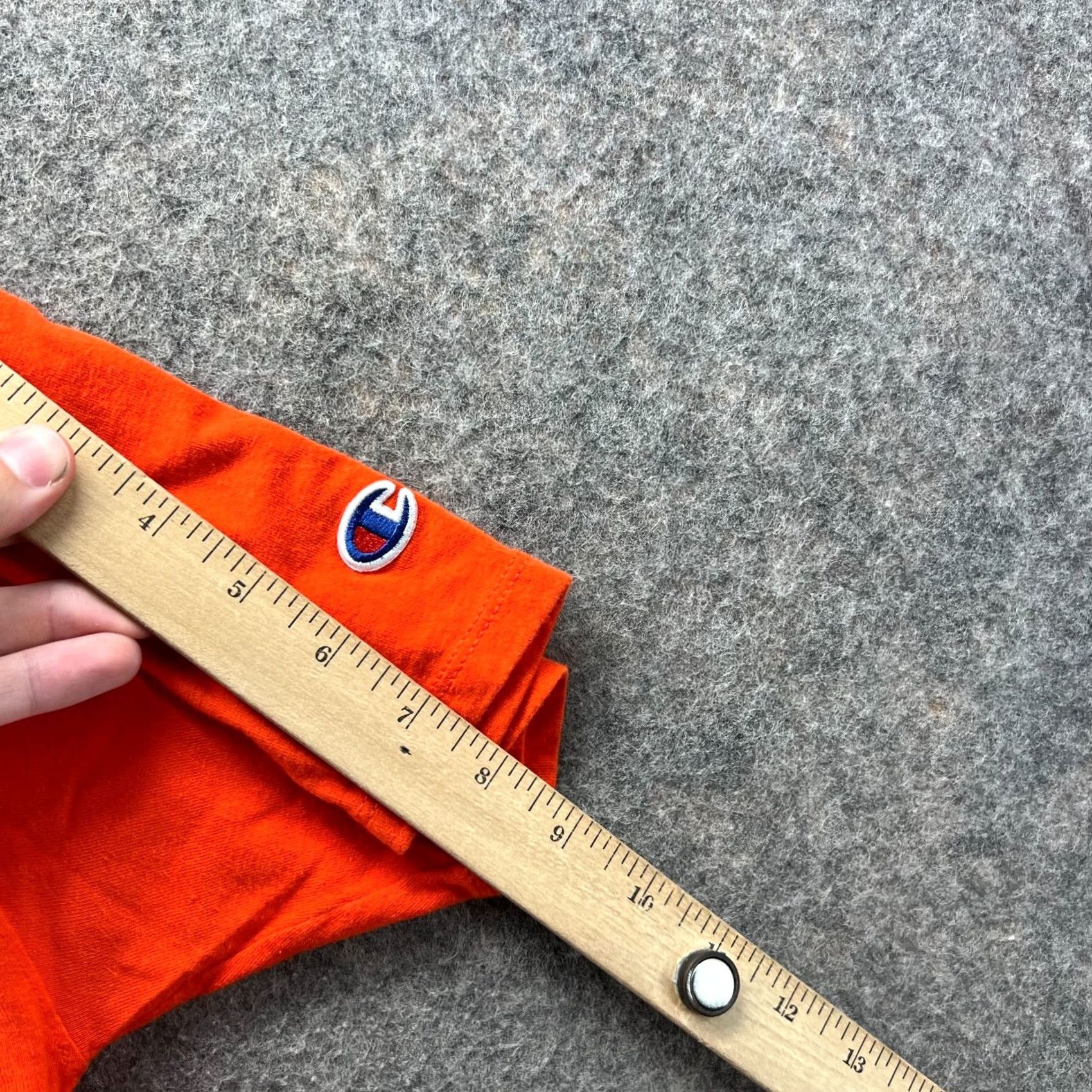 Champion Champion Shirt Mens Medium Orange Graphic Cotton Tee Crewneck Spell Out Y2K Size US M / EU 48-50 / 2 - 4 Thumbnail