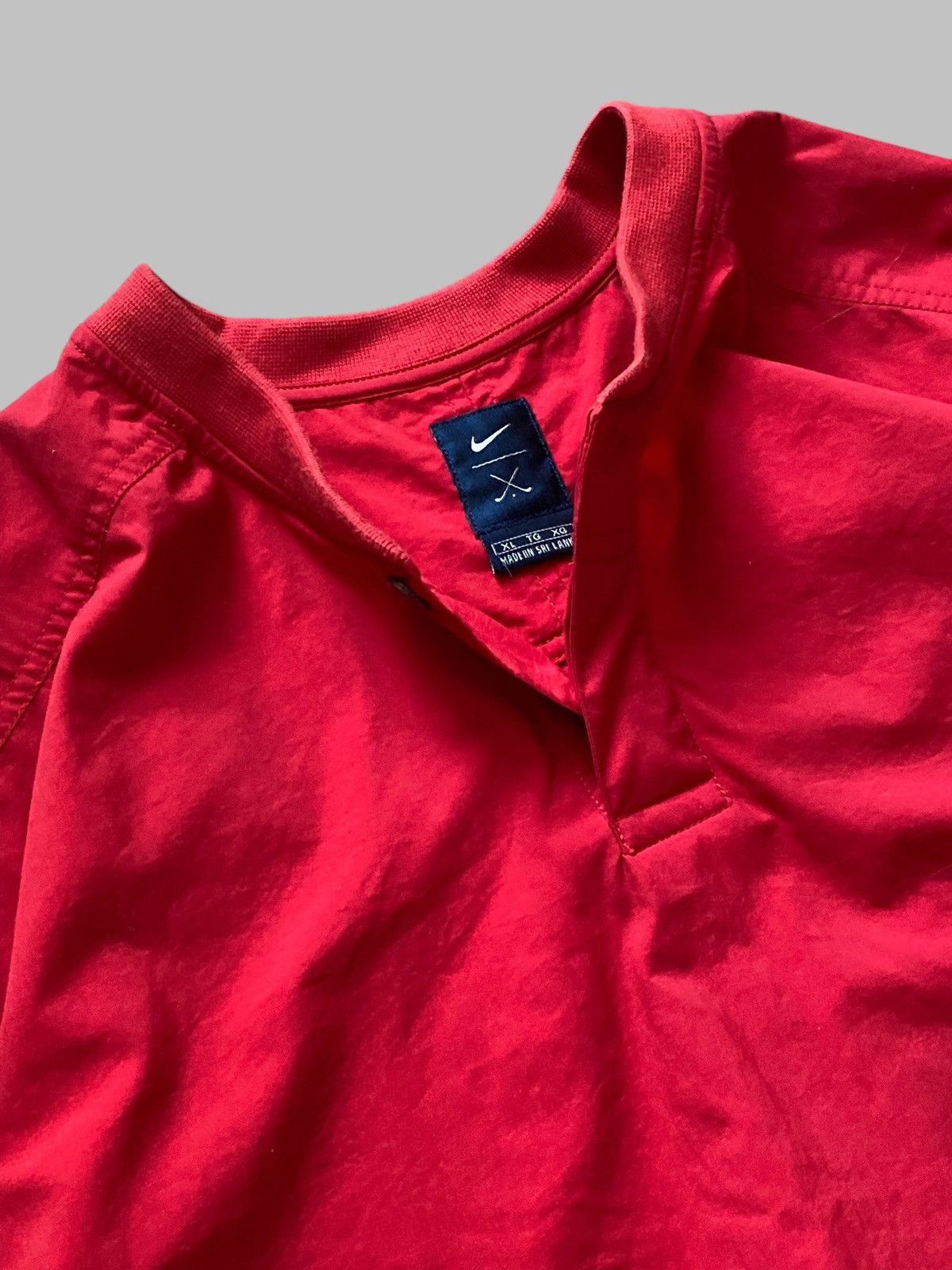 Nike Nike Y2K Nylon Vintage Sweatshirt Light Jacket Hot Red Size US XL / EU 56 / 4 - 8 Thumbnail