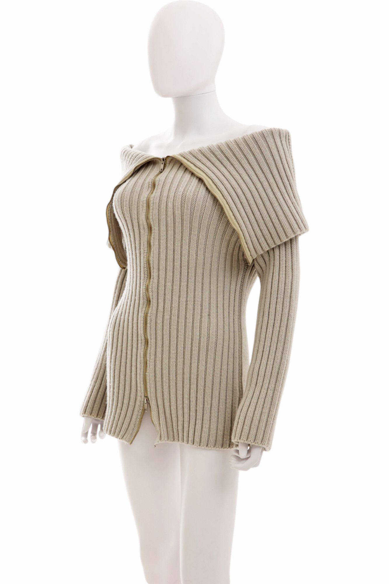 Maison Margiela F/W 1998 Grey Cotton Giant Turtleneck Size M / US 6-8 / IT 42-44 - 3 Thumbnail