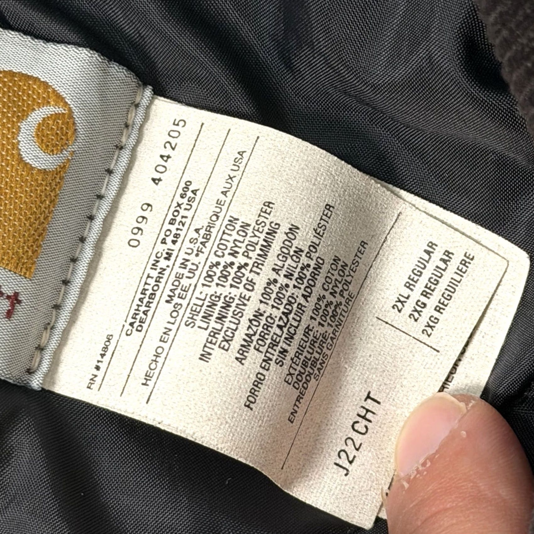 Carhartt VINTAGE Carhartt J22 CHT Faded Brown Arctic Jacket 2XL Men Brown Overcoat Jacket Size US XXL / EU 58 / 5 - 3 Thumbnail