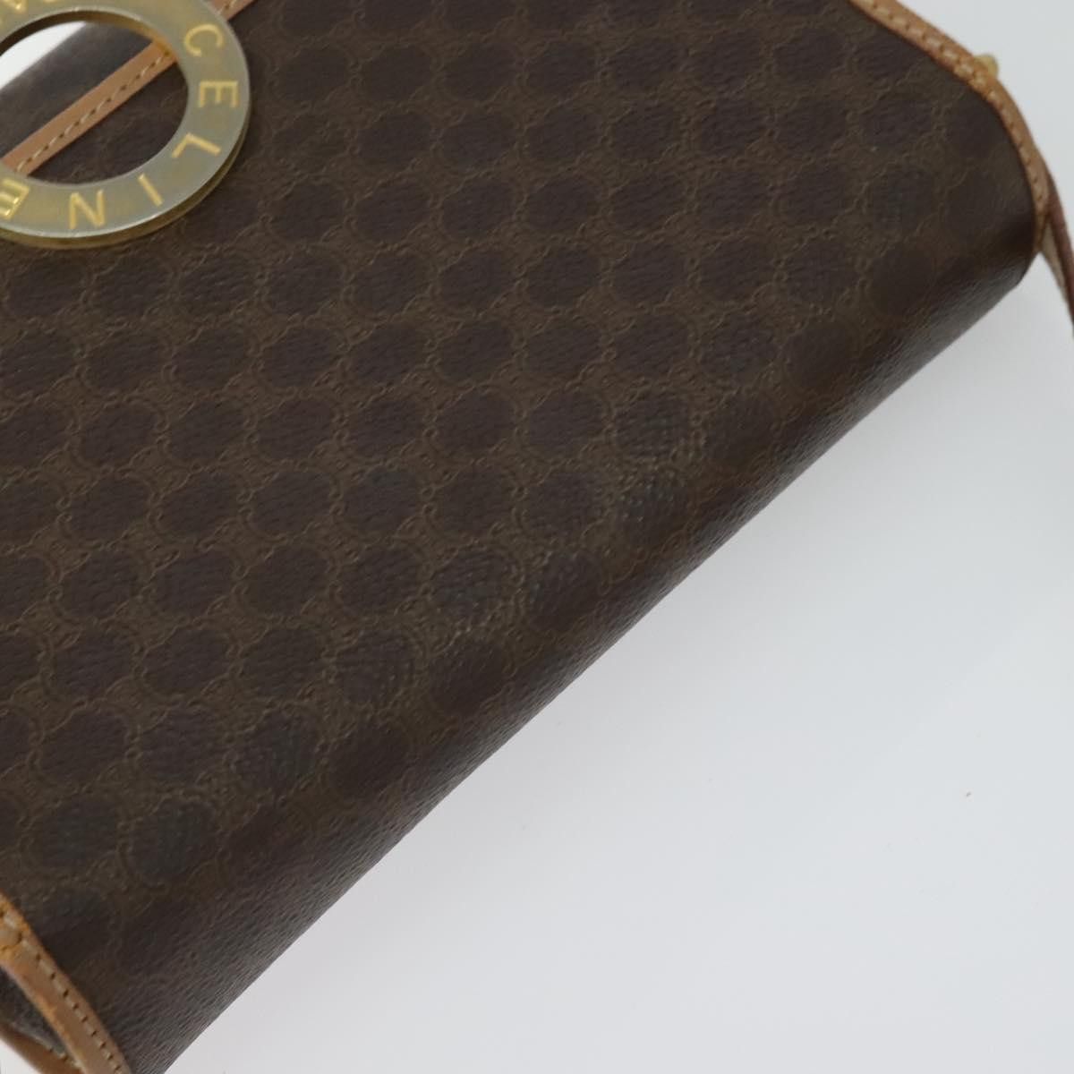 Celine CELINE Macadam Canvas Circle Shoulder Bag Pvc Leather Brown Size ONE SIZE - 6 Thumbnail