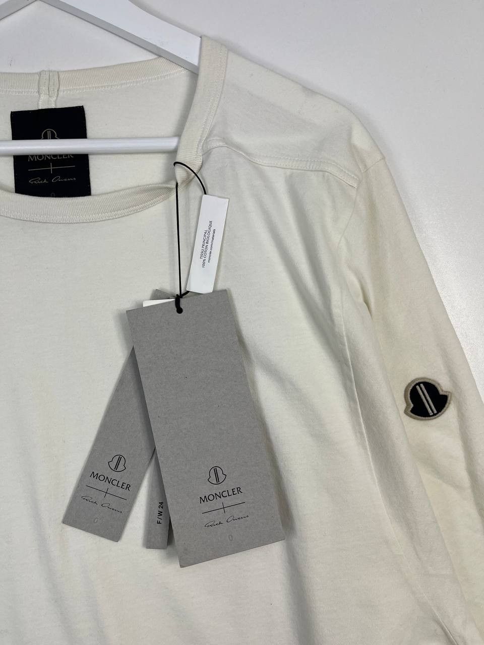 Moncler Rick Owens Moncler Crewneck Short Sleeve T-Shirt Milk L Size US L / EU 52-54 / 3 - 3 Thumbnail