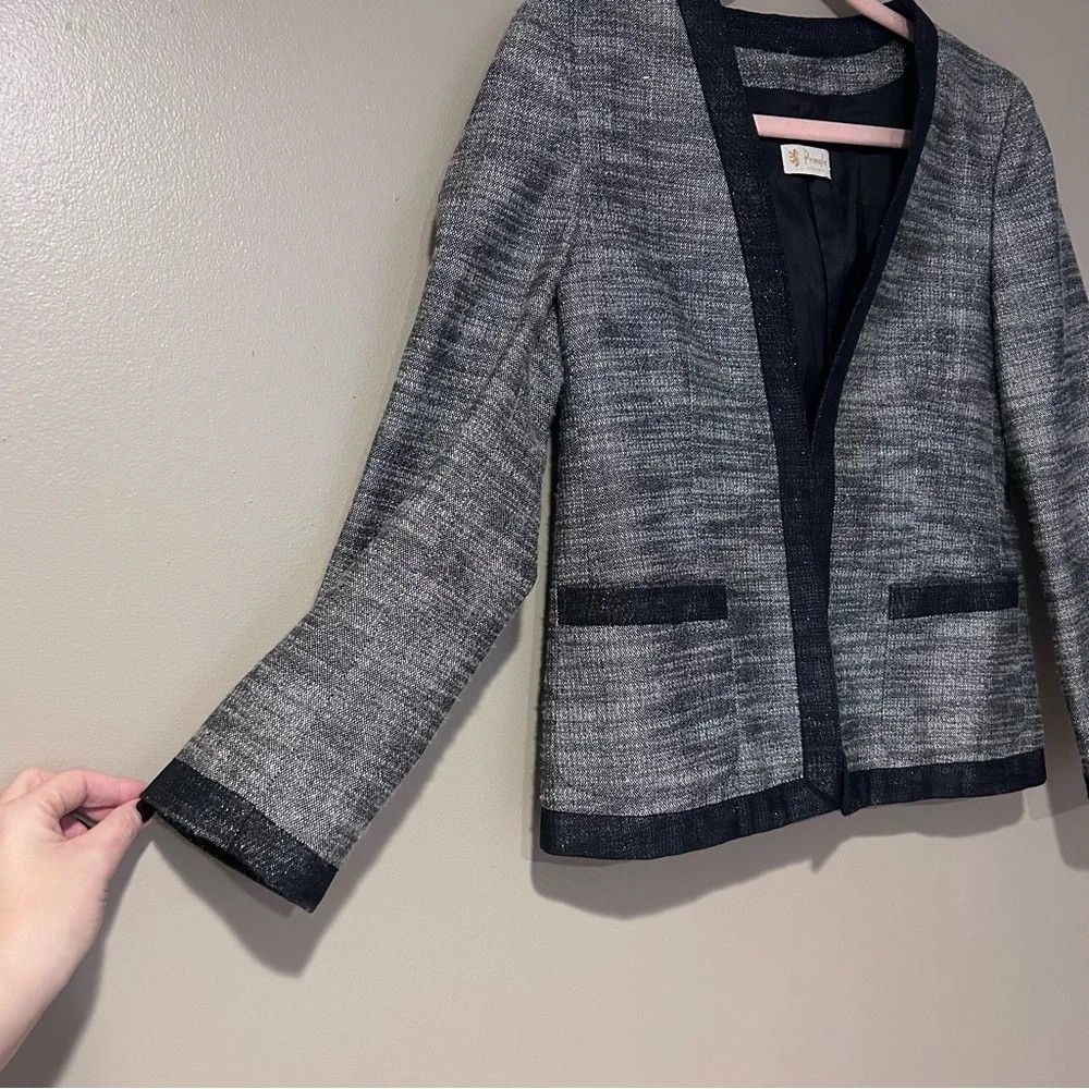 Pringle Of Scotland sparkly wool blend tweed jacket blazer contrast details Size M / US 6-8 / IT 42-44 - 2 Thumbnail