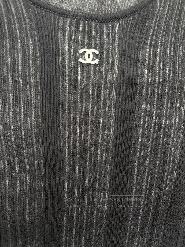 Chanel Chanel Series of knitted black short sleeves Size XS / US 0-2 / IT 36-38 - 3 Thumbnail