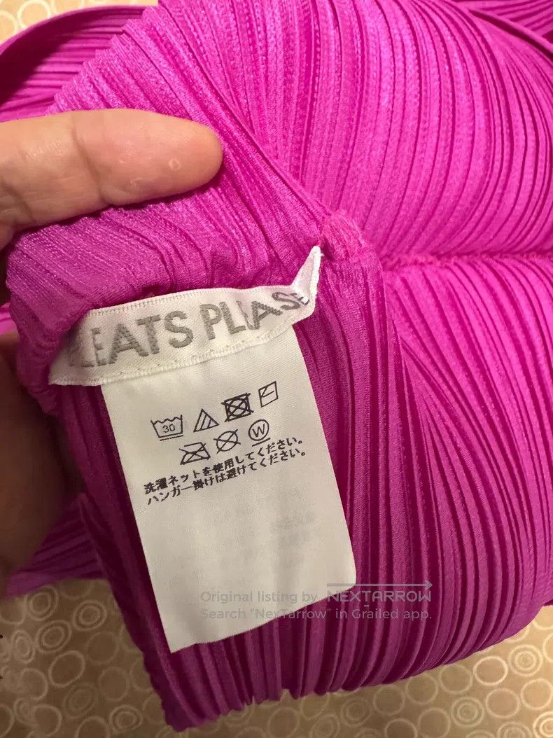 Issey Miyake Issey Miyake Pink Short Sleeve Top Size L / US 10 / IT 46 - 5 Thumbnail