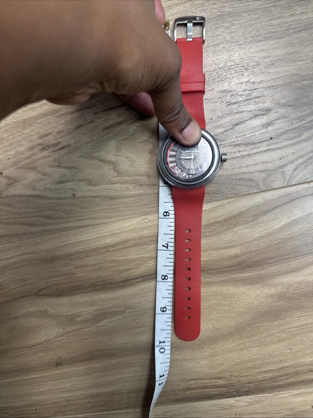 Other Double-Standard Quartz Big Face Waterproof Watch Red Size ONE SIZE - 4 Thumbnail