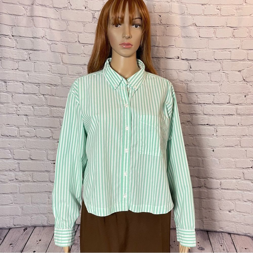 American Eagle Outfitters New American Eagle Outfitters Relaxed Fit Crop Striped Long Size M / US 6-8 / IT 42-44 - 2 Thumbnail
