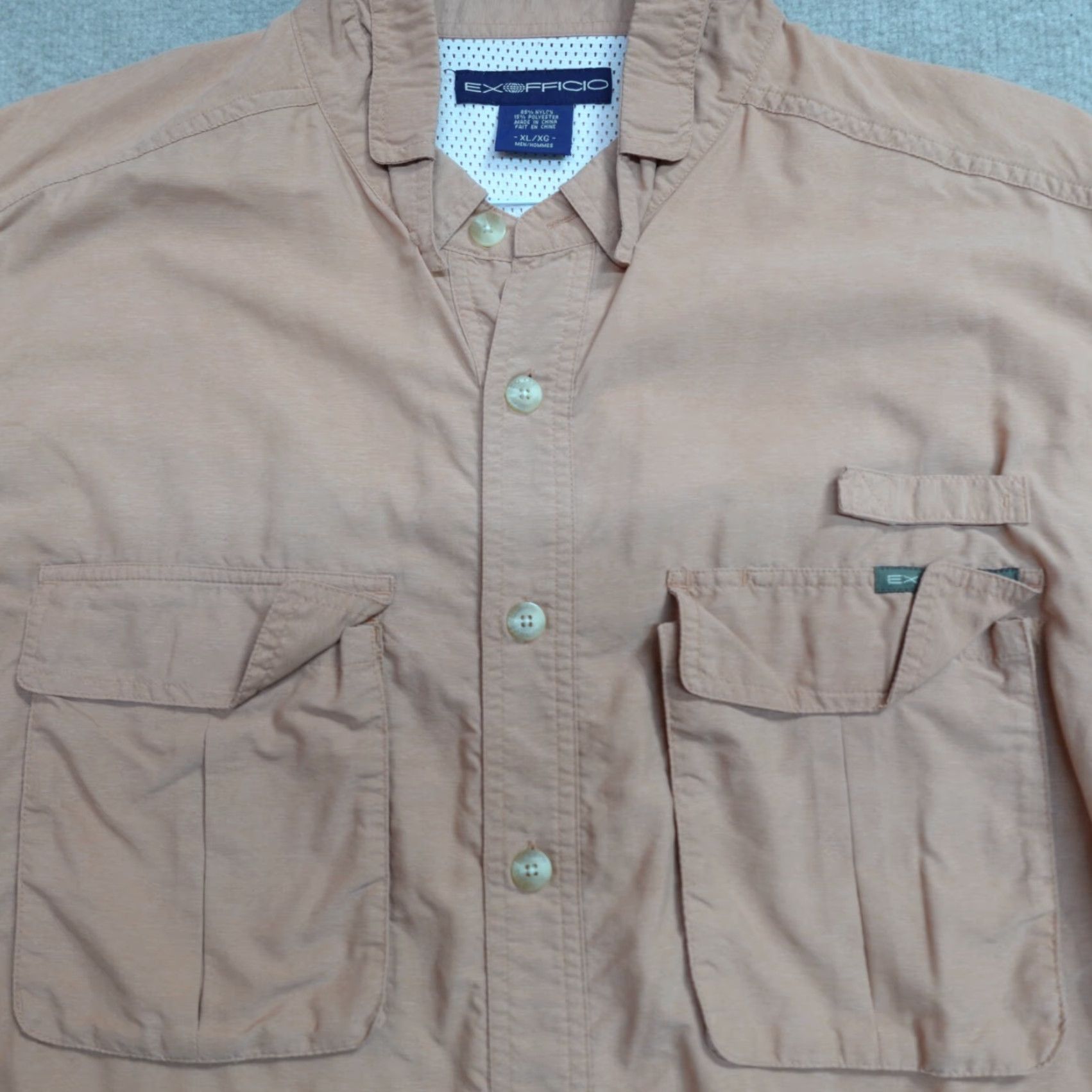 ExOfficio ExOfficio Shirt XL Orange Solid Long Sleeve Vented Nylon Polyester Shirt Mens XL Orange Solid Long Sleeve Button-Up/Collar-Down Mens Size US XL / EU 56 / 4 - 2 Thumbnail