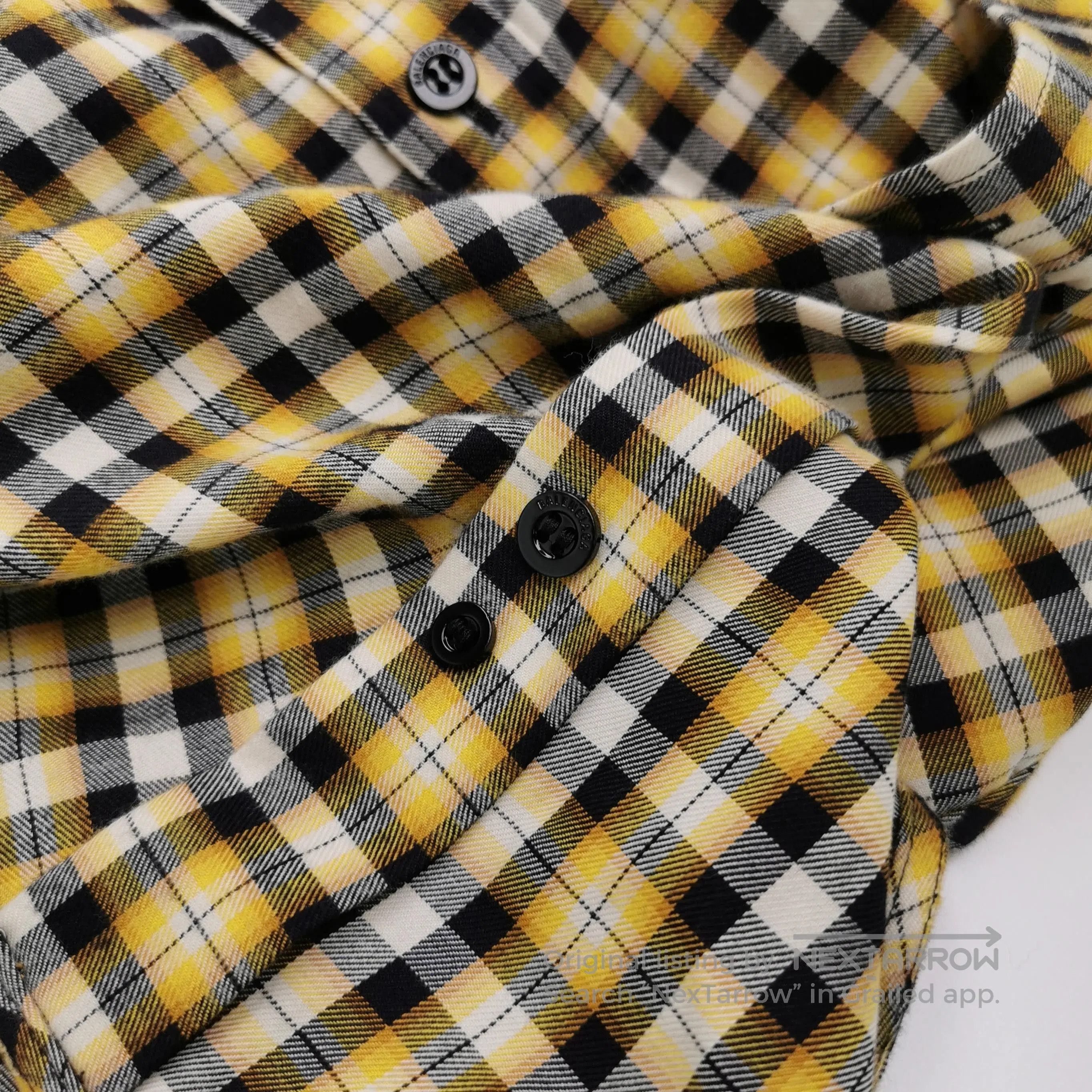 Balenciaga Balenciaga Cotton Check Logo Collared Long. Size US XXS / EU 40 - 2 Thumbnail