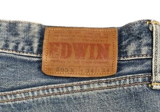 Edwin Vintage Edwin 505 Selvedge Straight Leg Jeans Distressed Size US 32 / EU 48 - 10 Thumbnail