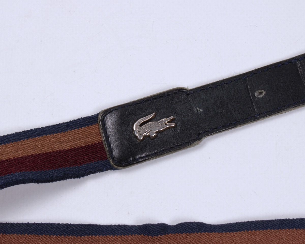 Lacoste × Vintage Lacoste Vintage Stretch Canvas Leather Mens/Unisex Belt Size ONE SIZE - 7 Thumbnail