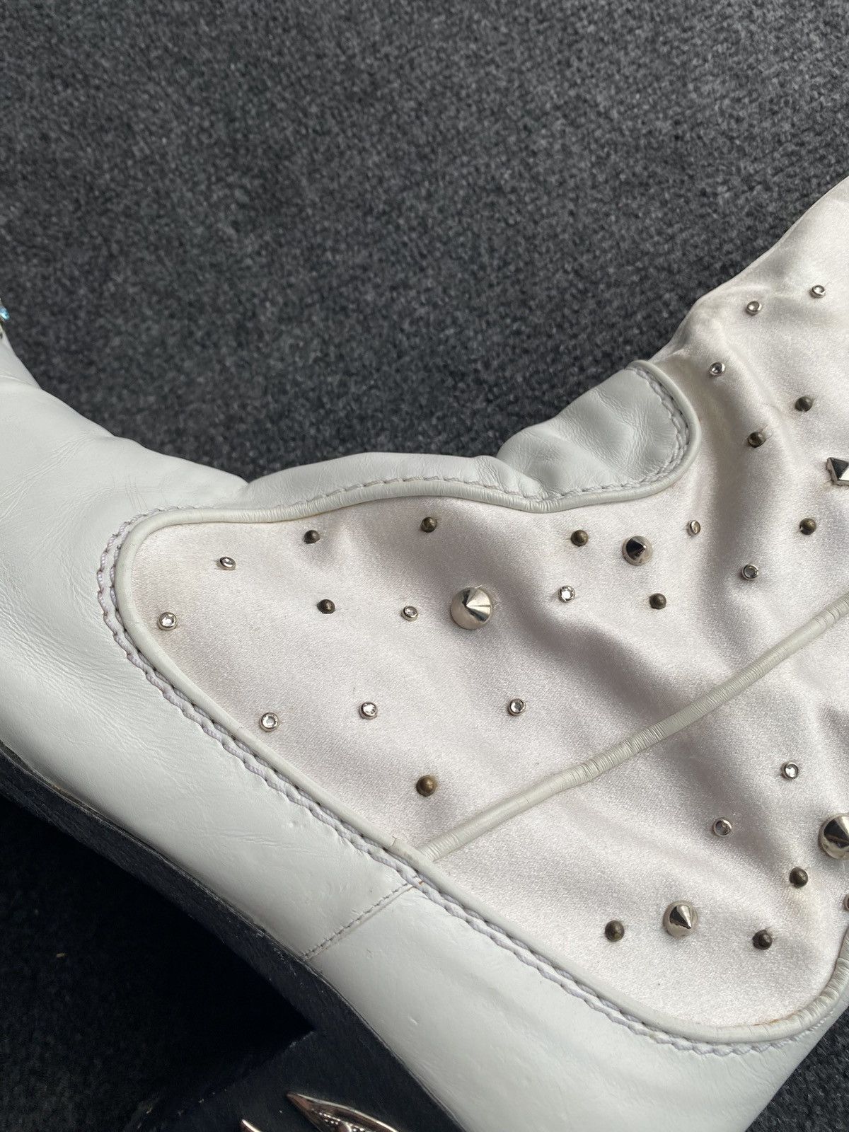 Other 🔥Vicini Italy Leather White Boots Vintage Luxury women 40 Size US 10 / IT 40 - 15 Thumbnail