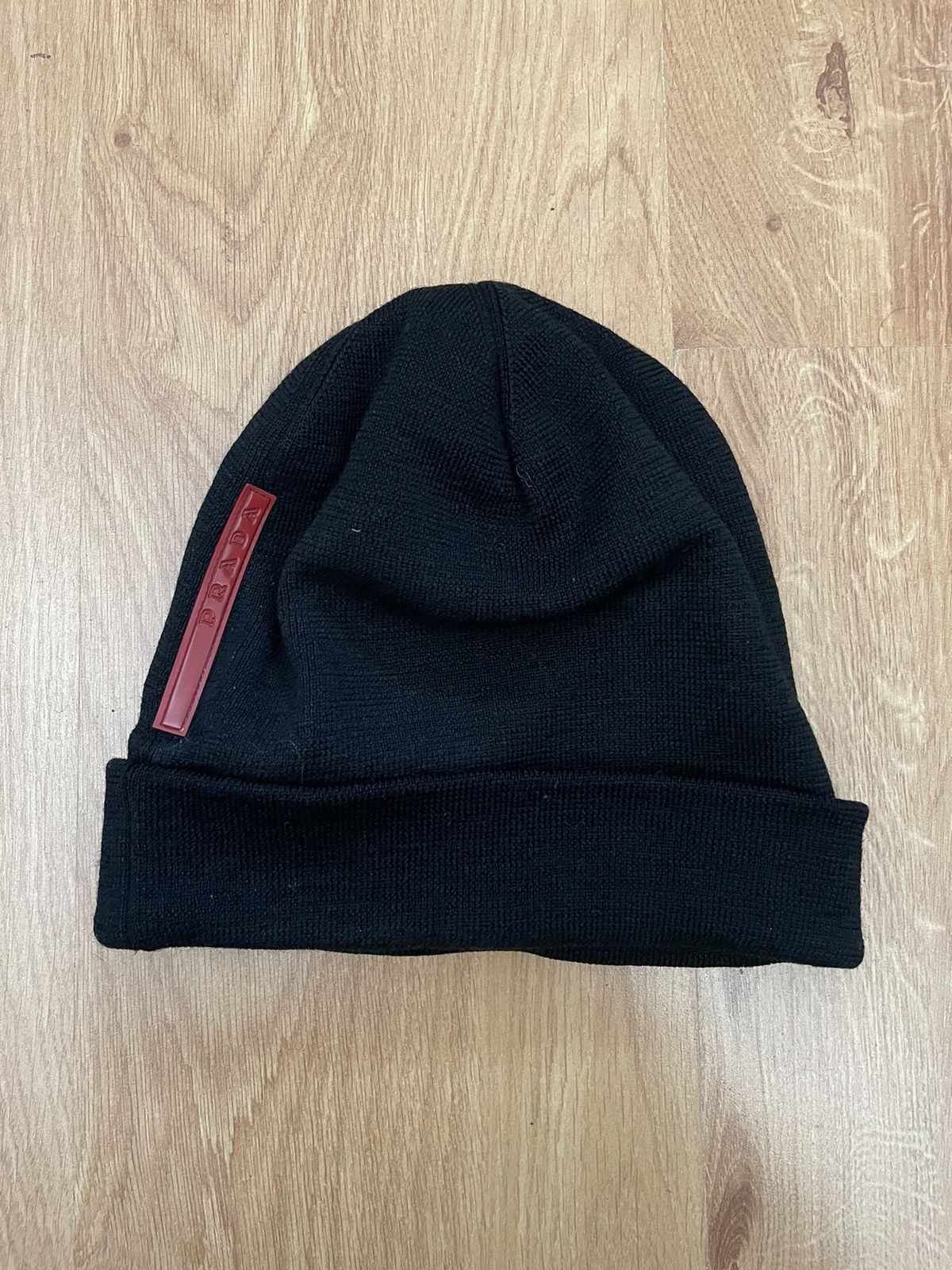 Prada Prada Luna Rossa red stripe beanie | Grailed