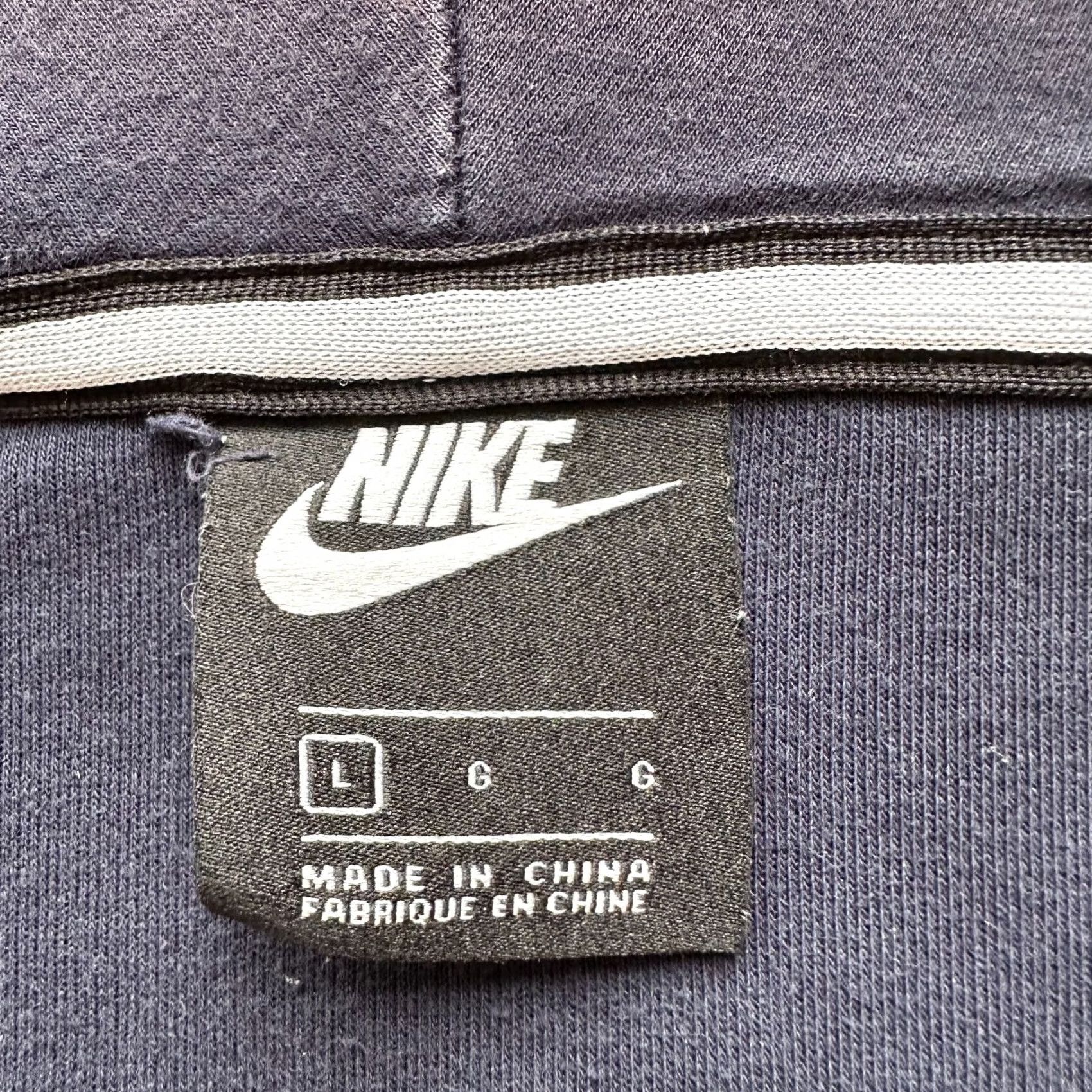 Nike Nike Hoodie Mens Large Full Zip Fleece Sweatshirt Blue Pockets Stain Size US L / EU 52-54 / 3 - 4 Thumbnail