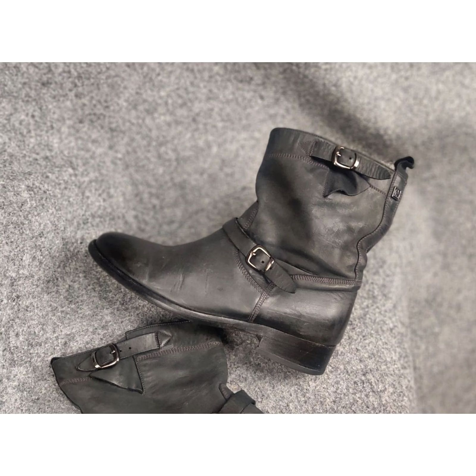 Belstaff Belstaff Endurance Motorcycle Style Ankle Black Leather Logo Womens Boots Size US 10 / IT 40 - 3 Thumbnail