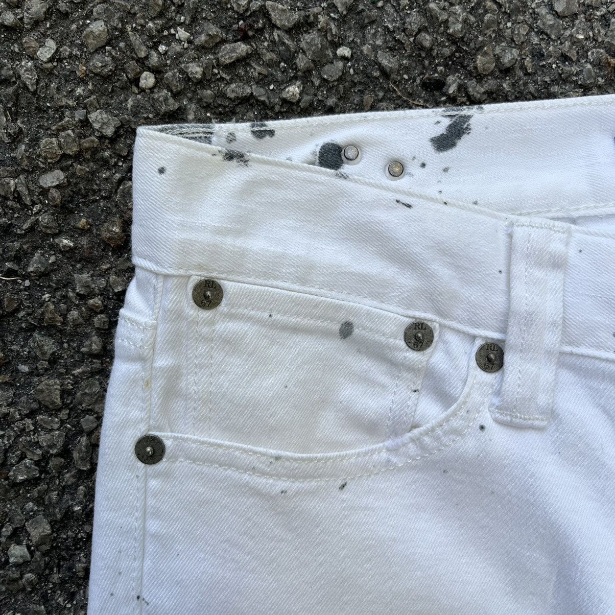 Polo Ralph Lauren Ralph Lauren White Splatter Painted Bull Graphic Slim Jeans Size 26" / US 2 / IT 38 - 5 Thumbnail
