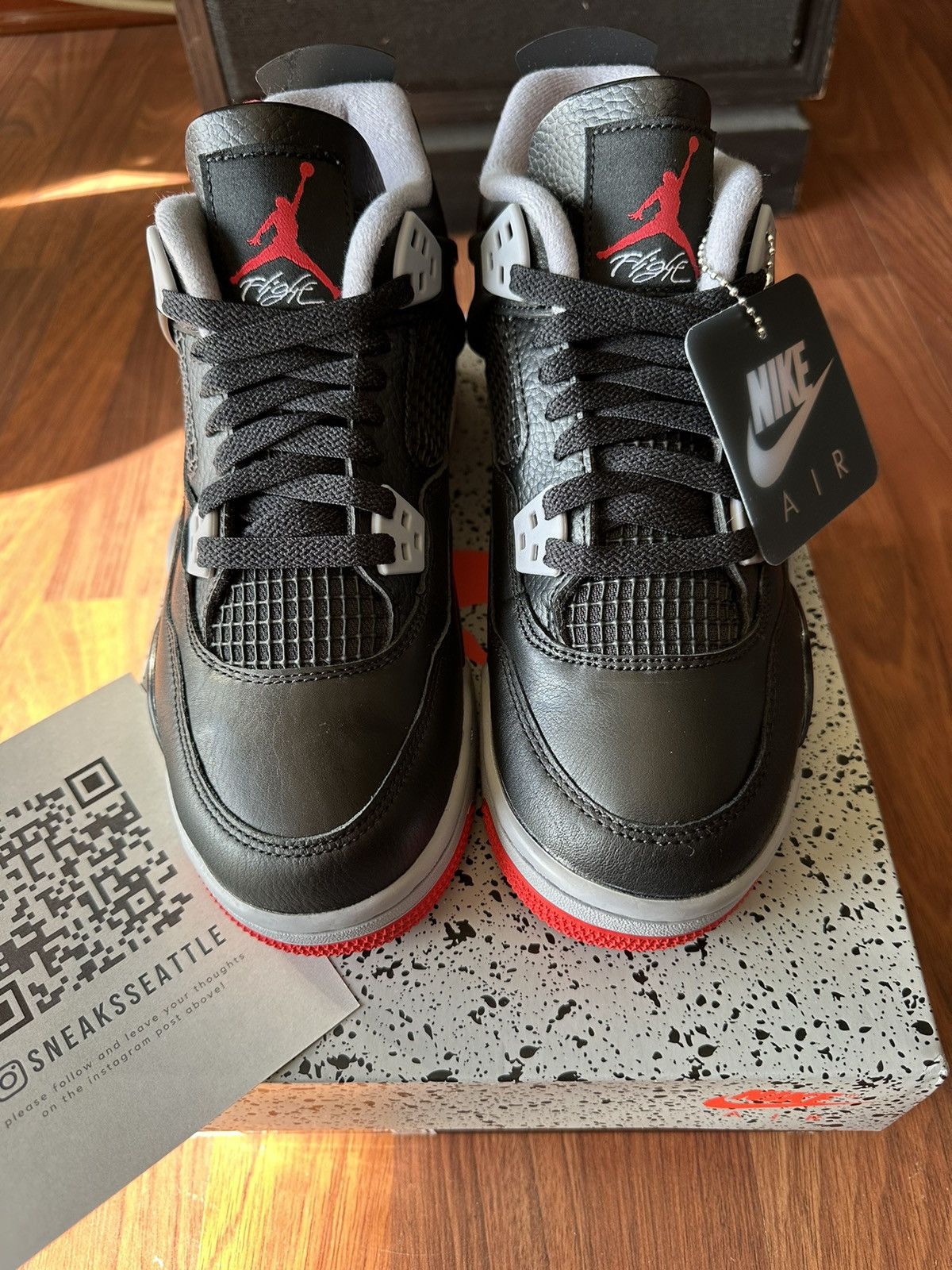 Jordan Brand Jordan 4 Retro Bred Reimagined (GS) Size 6.5Y/8W FQ8213-006 Size US 6.5 / EU 39-40 - 8 Thumbnail
