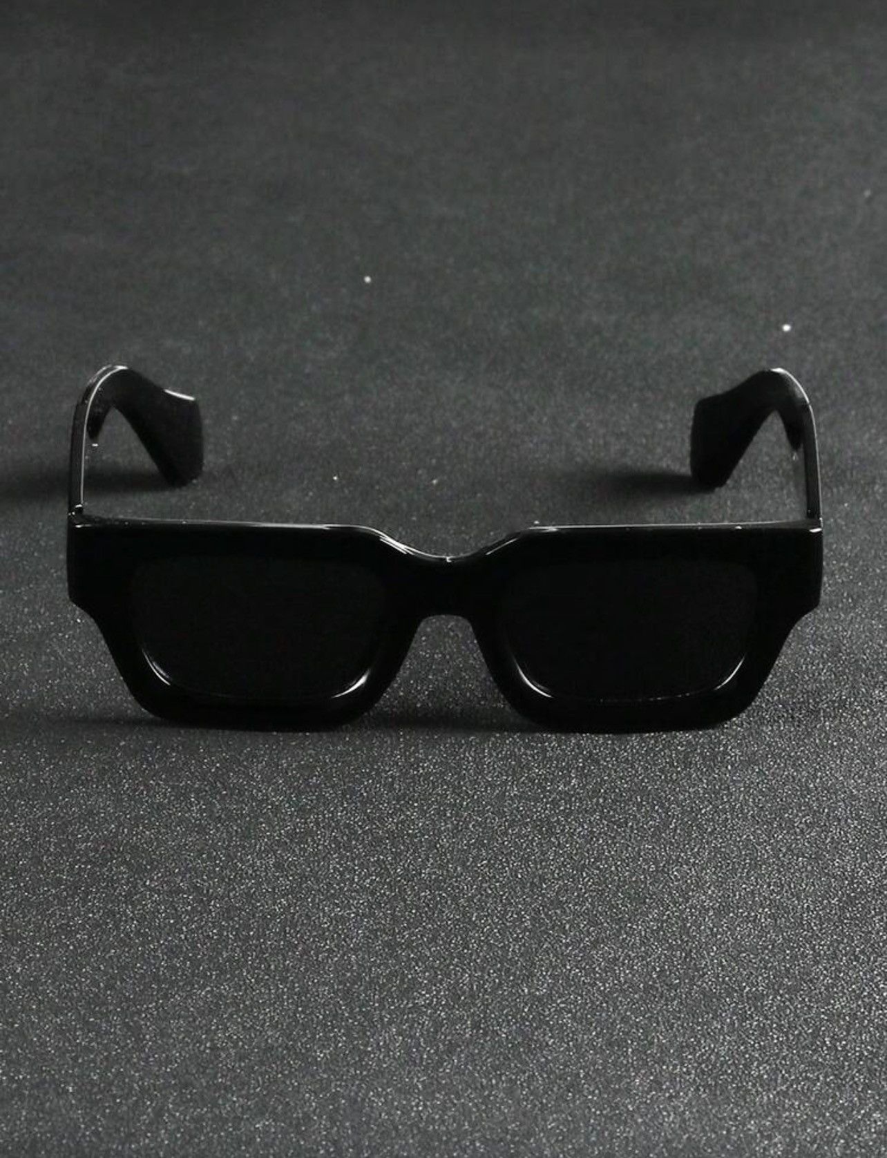 Other Retro Slim Rectangle Sunglasses Black Unisex UV400 Modern Size ONE SIZE - 4 Thumbnail