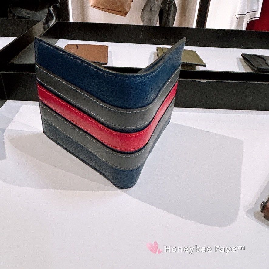 Coach Id Billfold Wallet With Varsity Stripe CDC89 Size ONE SIZE - 3 Thumbnail