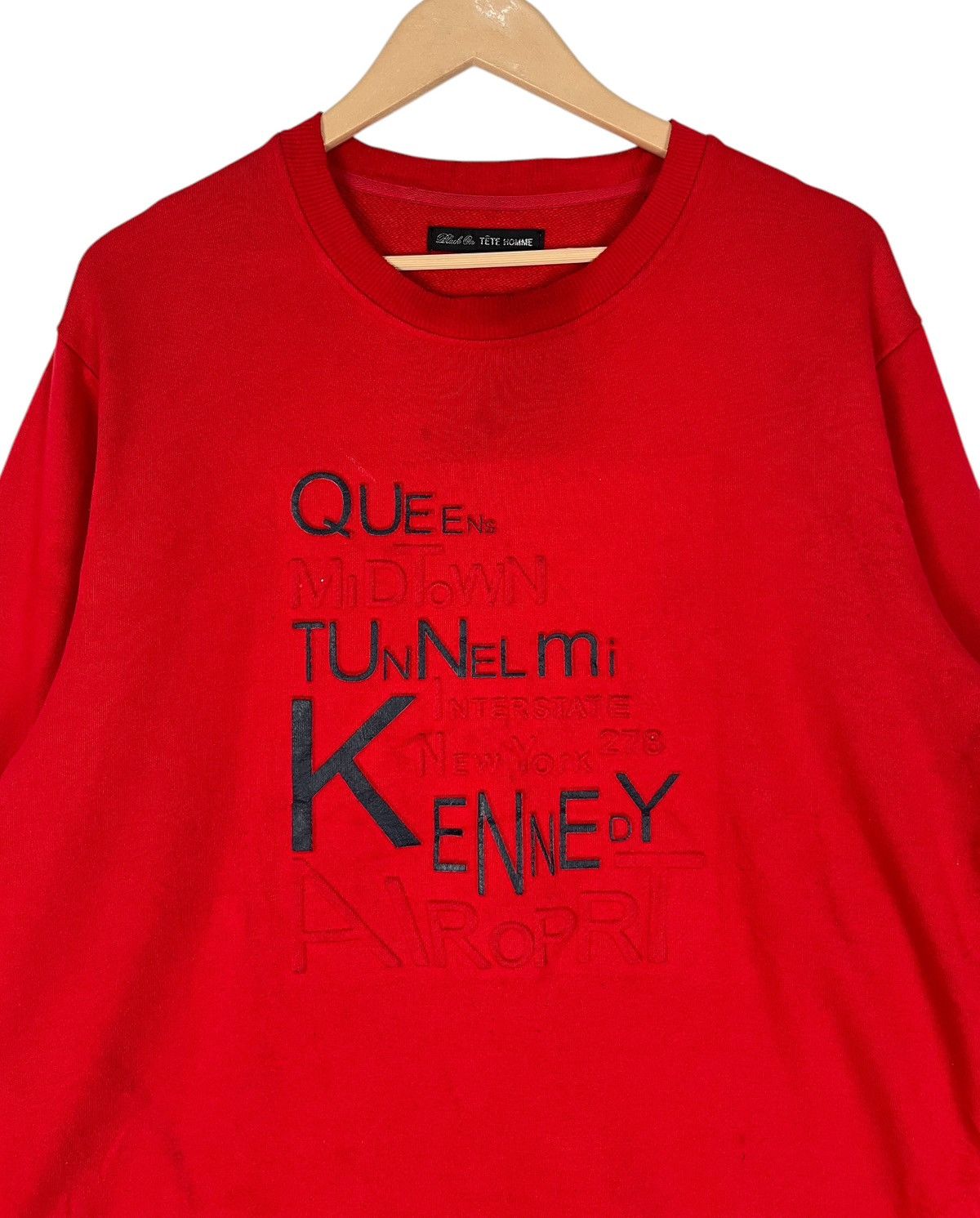 Issey Miyake × Japanese Brand × Tete Homme Tete Homme Black On Sweatshirt Size US L / EU 52-54 / 3 - 6 Thumbnail