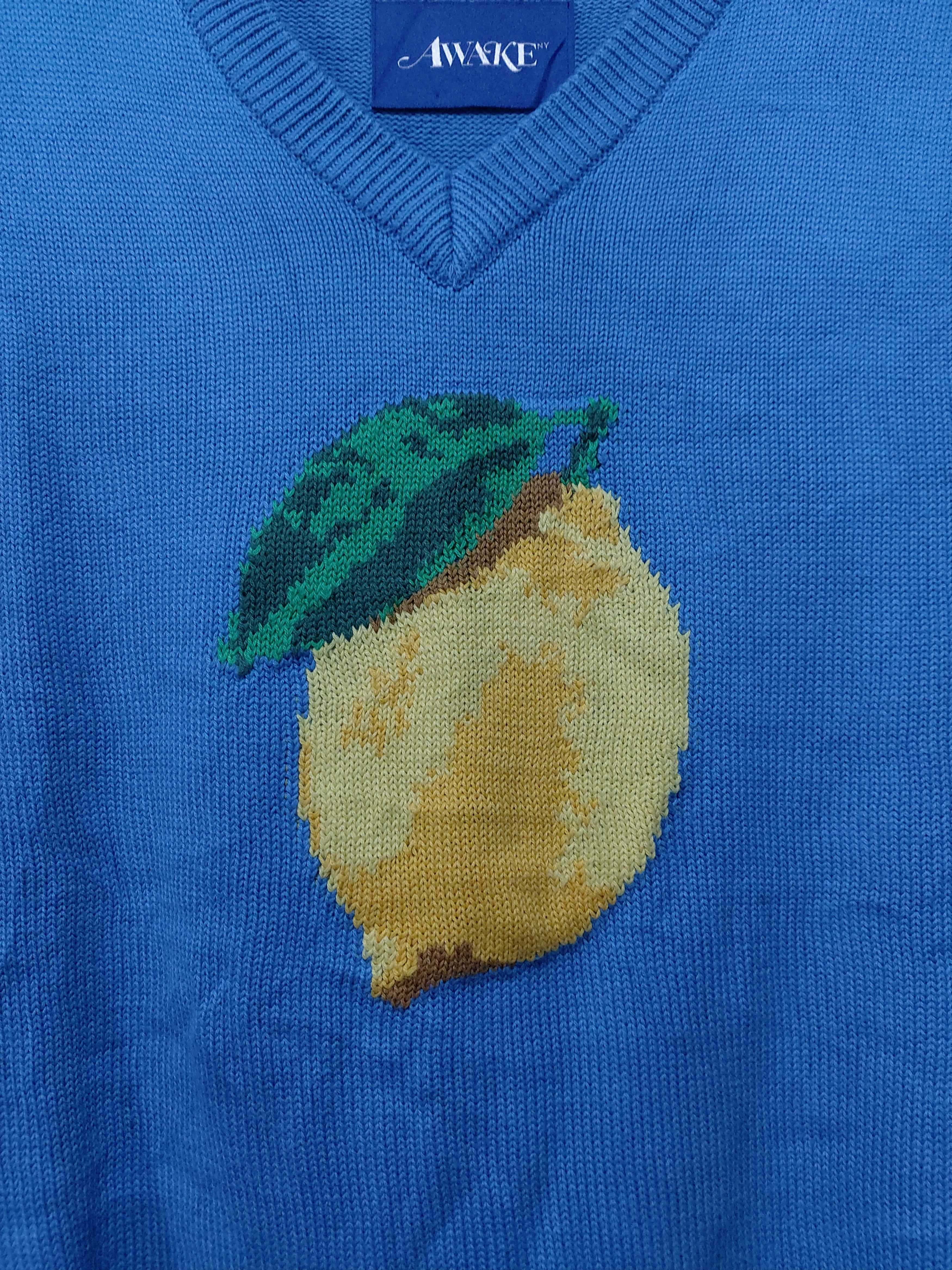Awake NY AWAKE NY FW 2018 LEMON INTARSIA SWEATER VEST Size US M / EU 48-50 / 2 - 2 Thumbnail