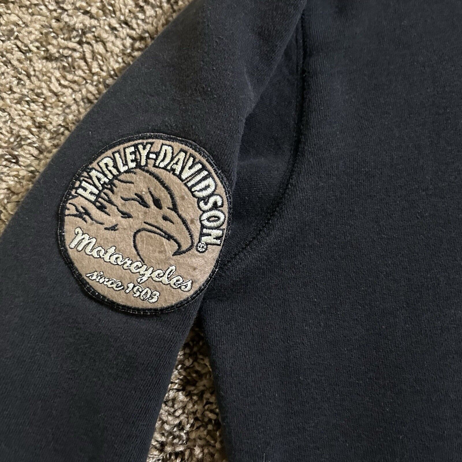 Harley Davidson HARLEY-DAVIDSON Zip Jacket Womens Size Large Black Biker Size L / US 10 / IT 46 - 3 Thumbnail