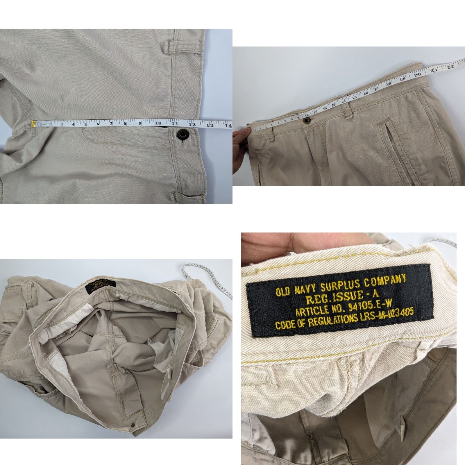 Old Navy Old Navy Surplus Shorts Cargo Men's 40 Beige Cotton Baggy Work Utility Y2K Military Pocket Cargo Short Beige Men Size US 40 / EU 56 - 8 Thumbnail
