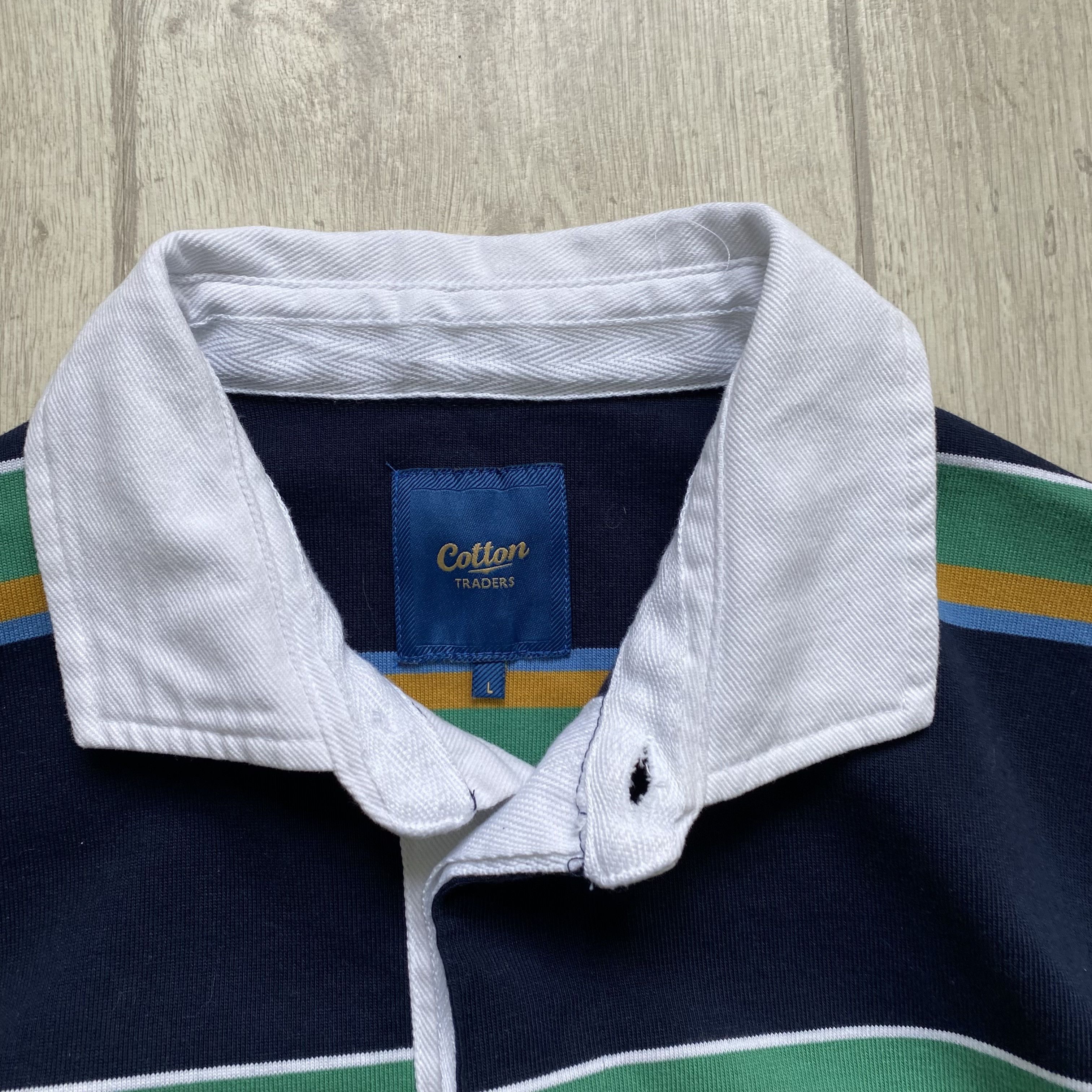Cotton Traders Vintage Ralph Lauren striped rugby shirt long Cotton Traders Size US L / EU 52-54 / 3 - 5 Thumbnail