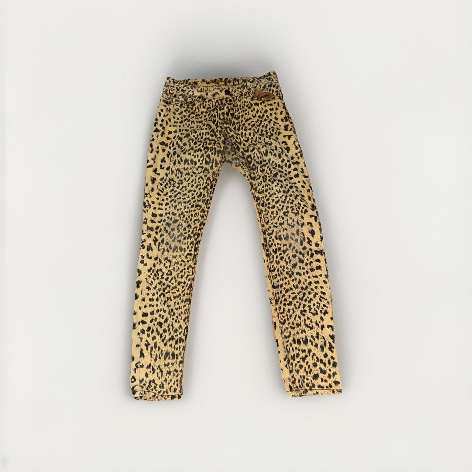 Vintage Dollhouse Leopard Print Jeans Brown Size 9 32x32 Size 32" / US 10 / IT 46 - 2 Thumbnail