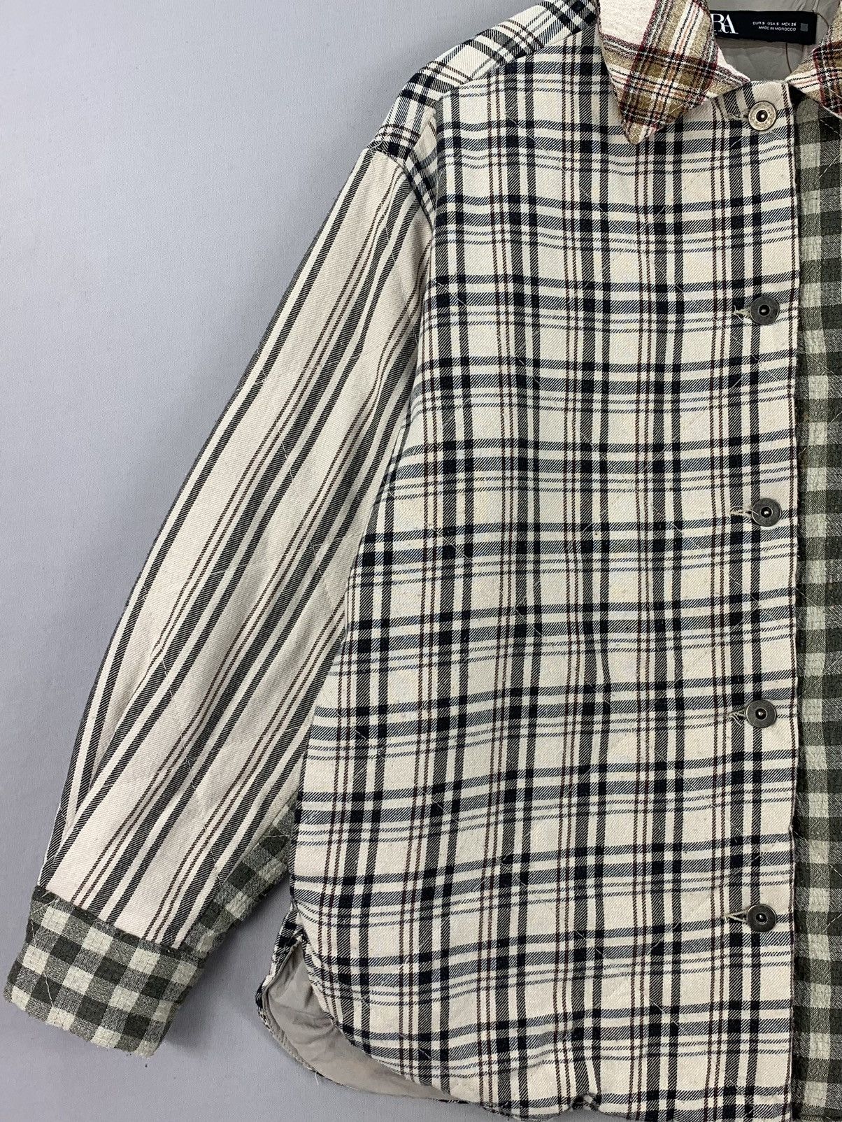 Flannel Zara Multi Plaid Quilted Flannel Jacket Size US M / EU 48-50 / 2 - 5 Thumbnail