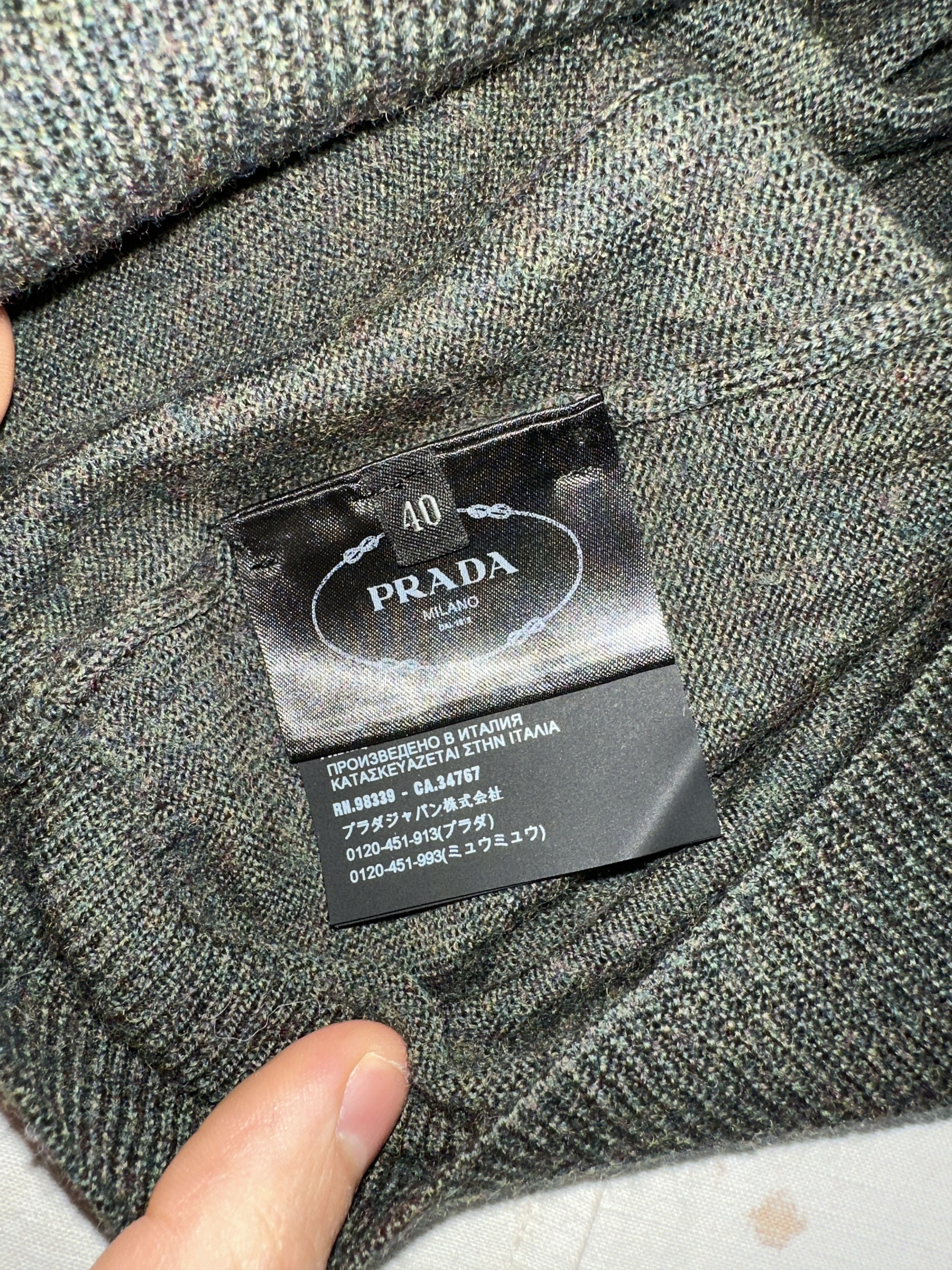 Prada Prada Milano Virgin Wool Cardigan Green Knit IT 40 Women Size S / US 4 / IT 40 - 7 Thumbnail