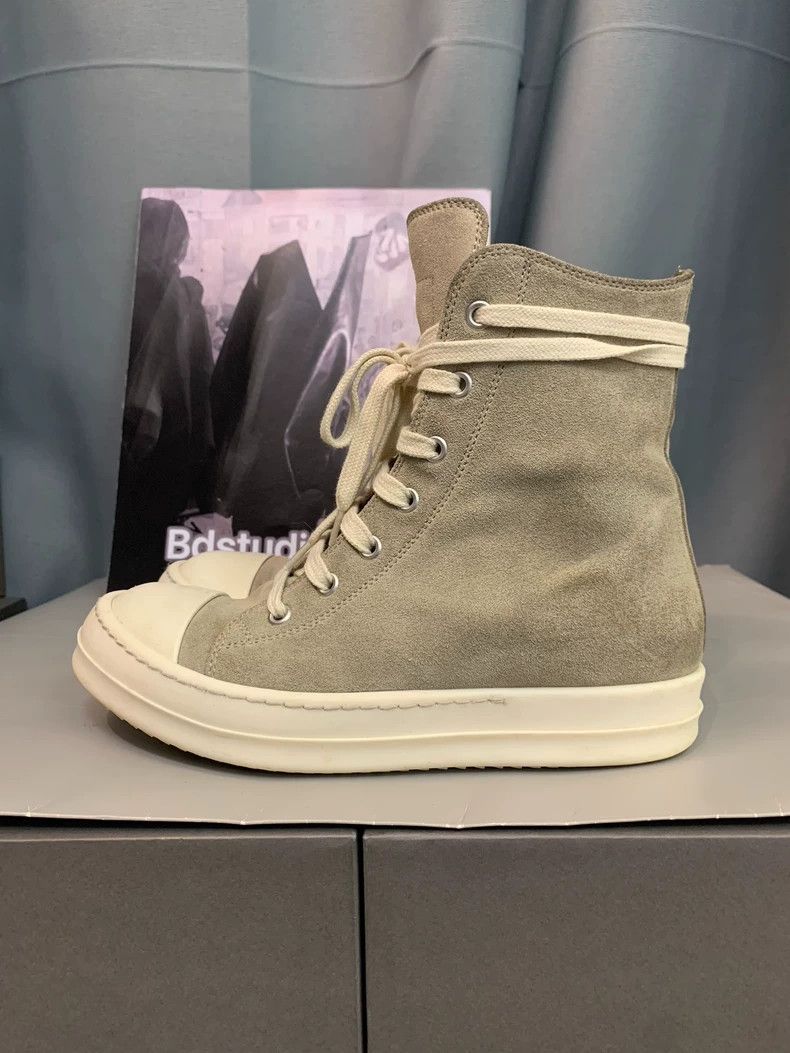 Rick Owens Rick Owens brownish gray sand color high-top new casual sh Size US 5.5 / IT 35.5 - 1 Thumbnail