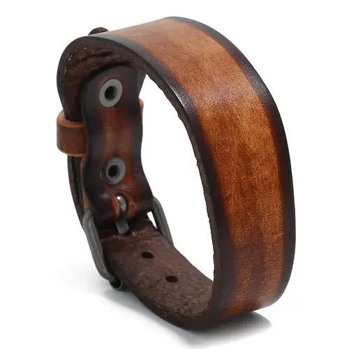 Japanese Brand Vintage leather bracelet Size ONE SIZE - 6 Thumbnail