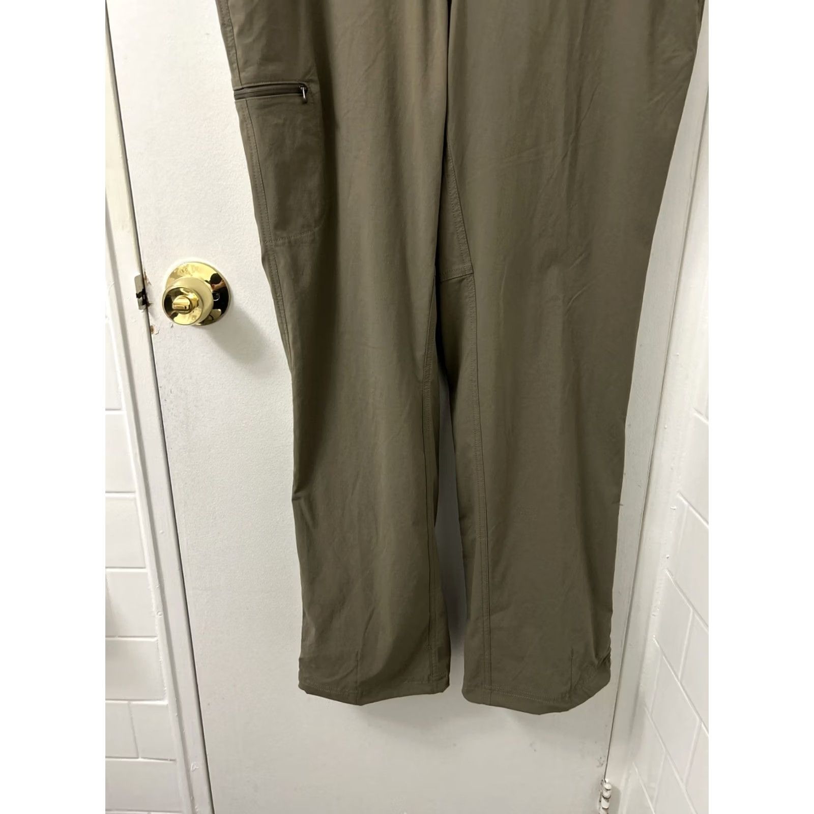 Vintage LL Bean Trail Pants Womens 10 Brown Water Repellent UPF 50+ Cargo Straight Leg 32x31 Mens Womens Girls Boys Size 24" / US 00 / IT 34 - 3 Thumbnail