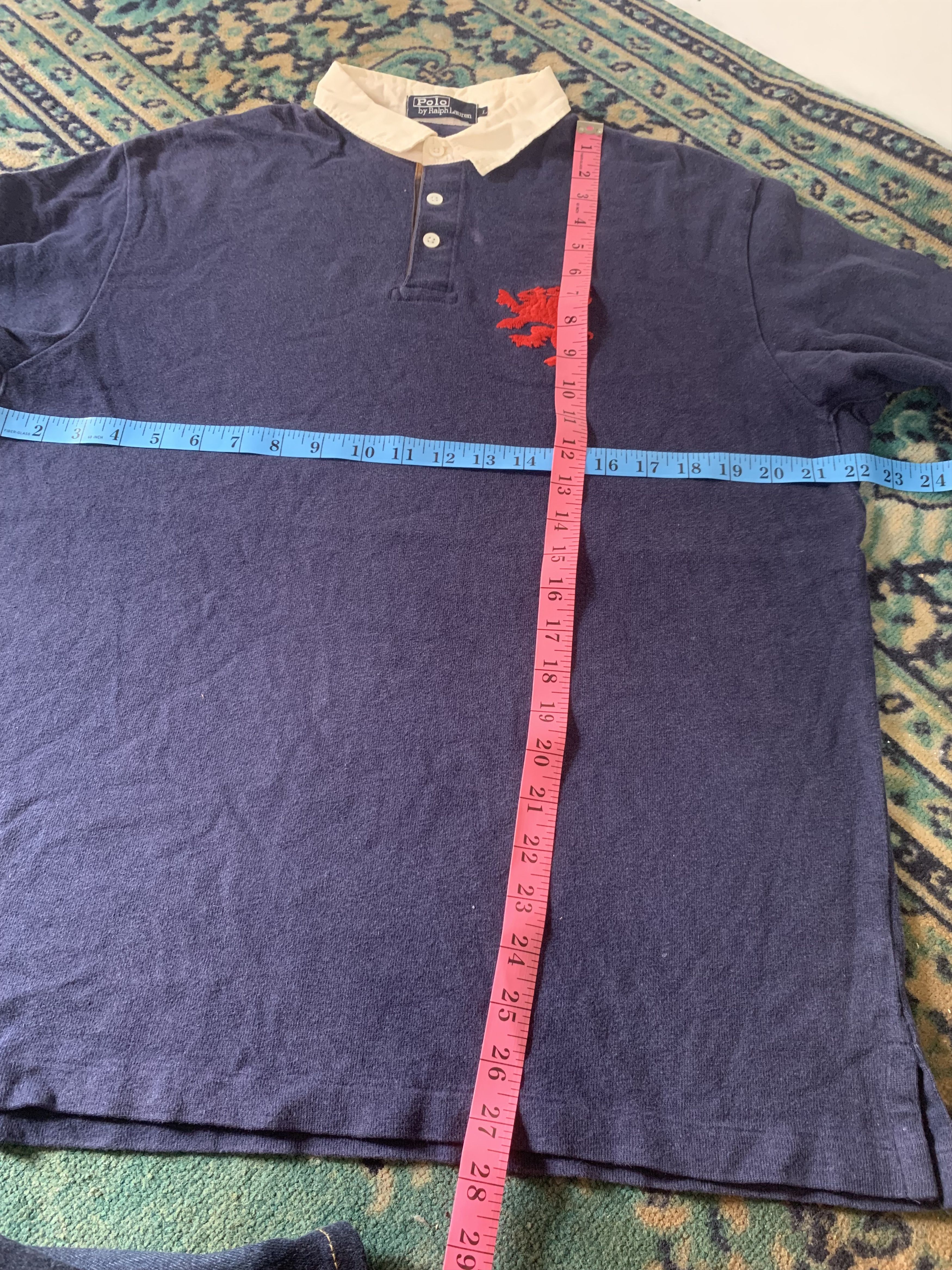Polo Ralph Lauren Vintage Ralph Lauren Long Sleeve Navy Button Up Colar Shirt Size US M / EU 48-50 / 2 - 6 Thumbnail