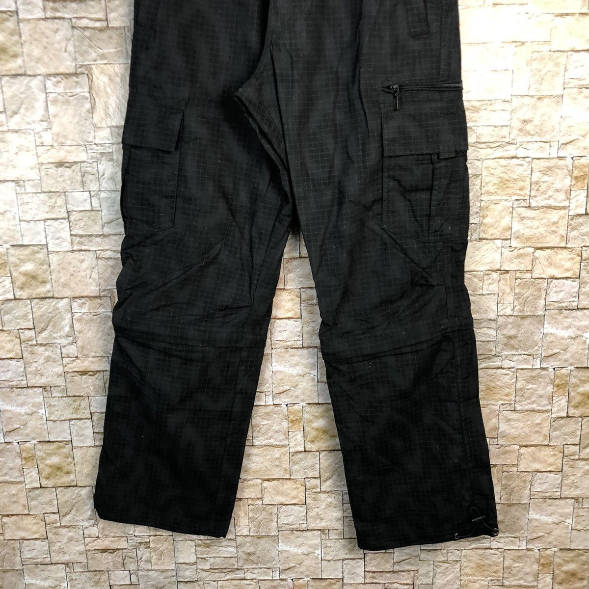 Japanese Brand Anti Label Basic Black Cargo Multipocket Pants #A739 Size US 29 - 3 Thumbnail