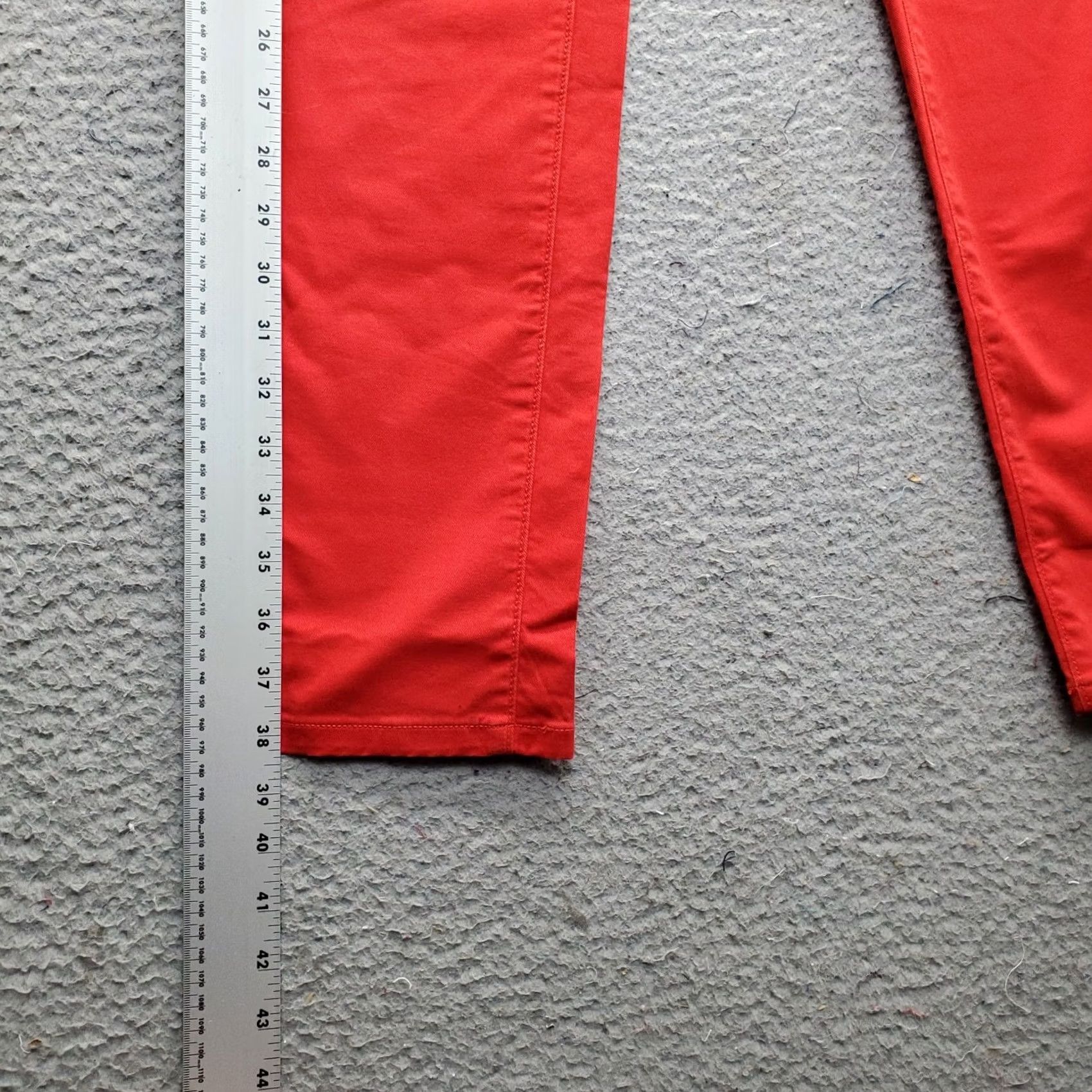 Loft LOFT Ann Taylor Jeans Womens Red Denim Low Rise Stretch Skinny Leg Size 0 Size 25" / US 0 / IT 36 - 3 Thumbnail