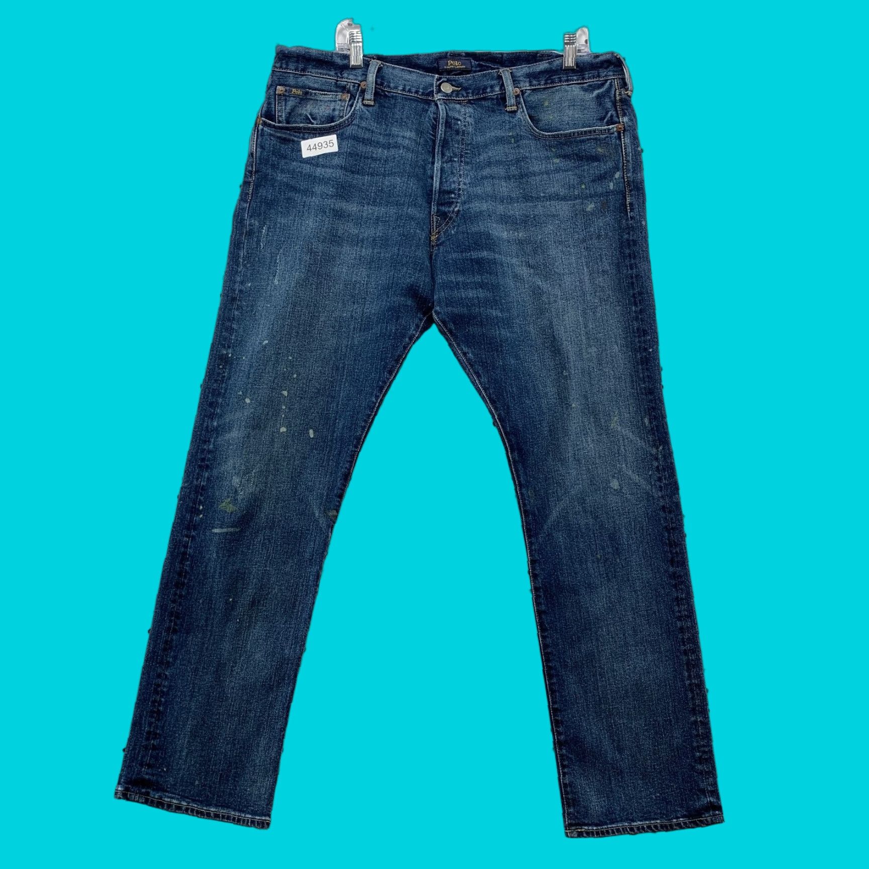 Polo Ralph Lauren Polo Ralph Lauren Denim Jeans Mens 38x32 Blue Varick Slim Straight Fit Dark Wash Jeans Size US M / EU 48-50 / 2 - 1 Thumbnail