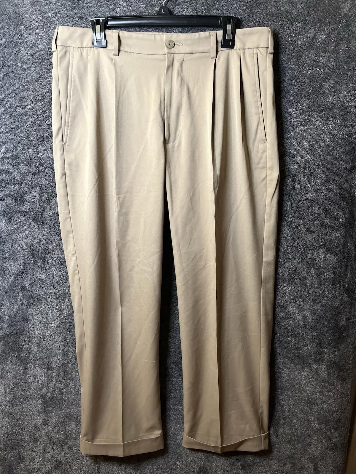 Other ProTour Mens Khaki Golf Pants 34x29 Stretch Waist PGA TOUR Size ONE SIZE - 1 Thumbnail
