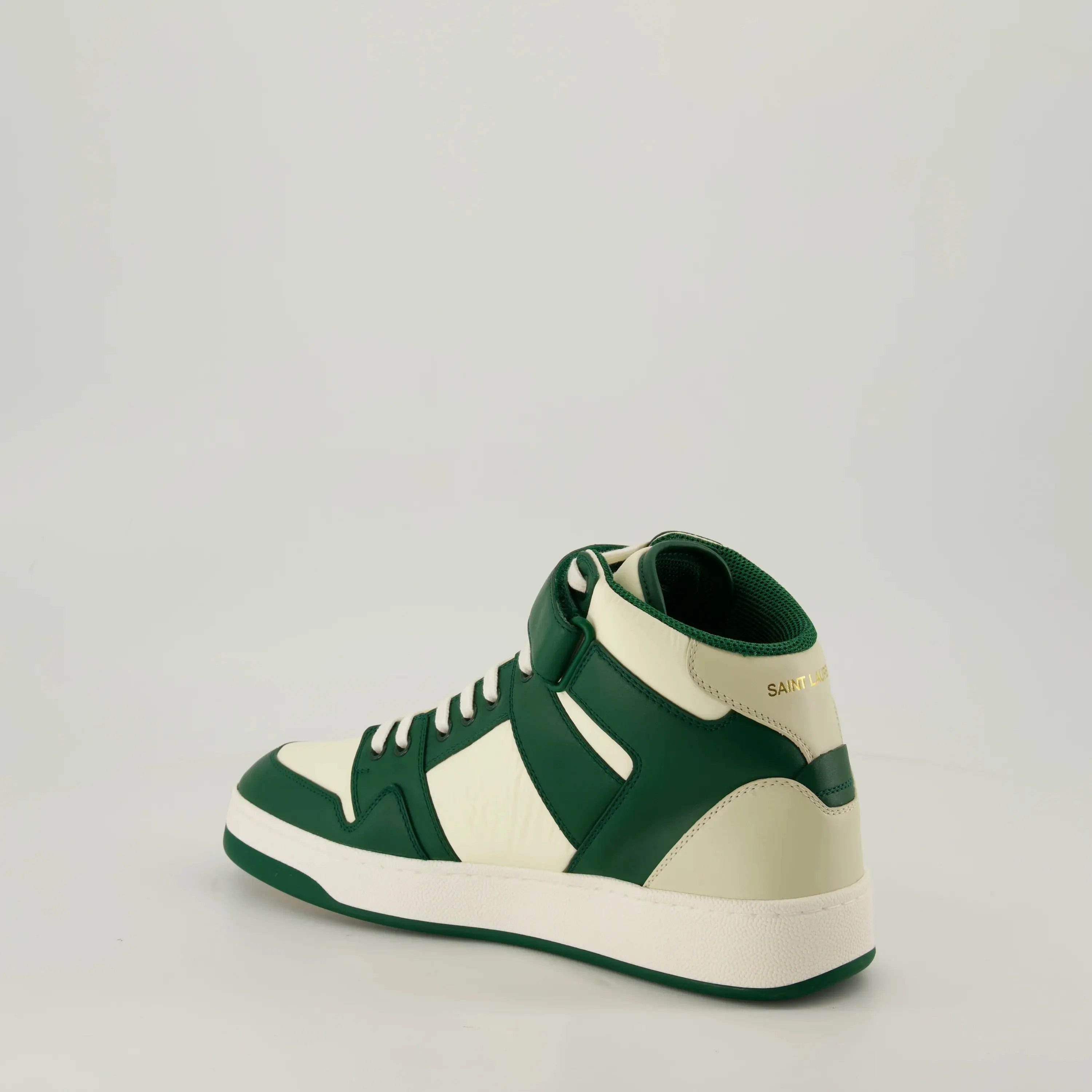 Saint Laurent Paris o1s1wg110126 805227 Lax 00 Sne Gr Ge Sneakers Green & White Size US 10 / EU 43 - 2 Thumbnail