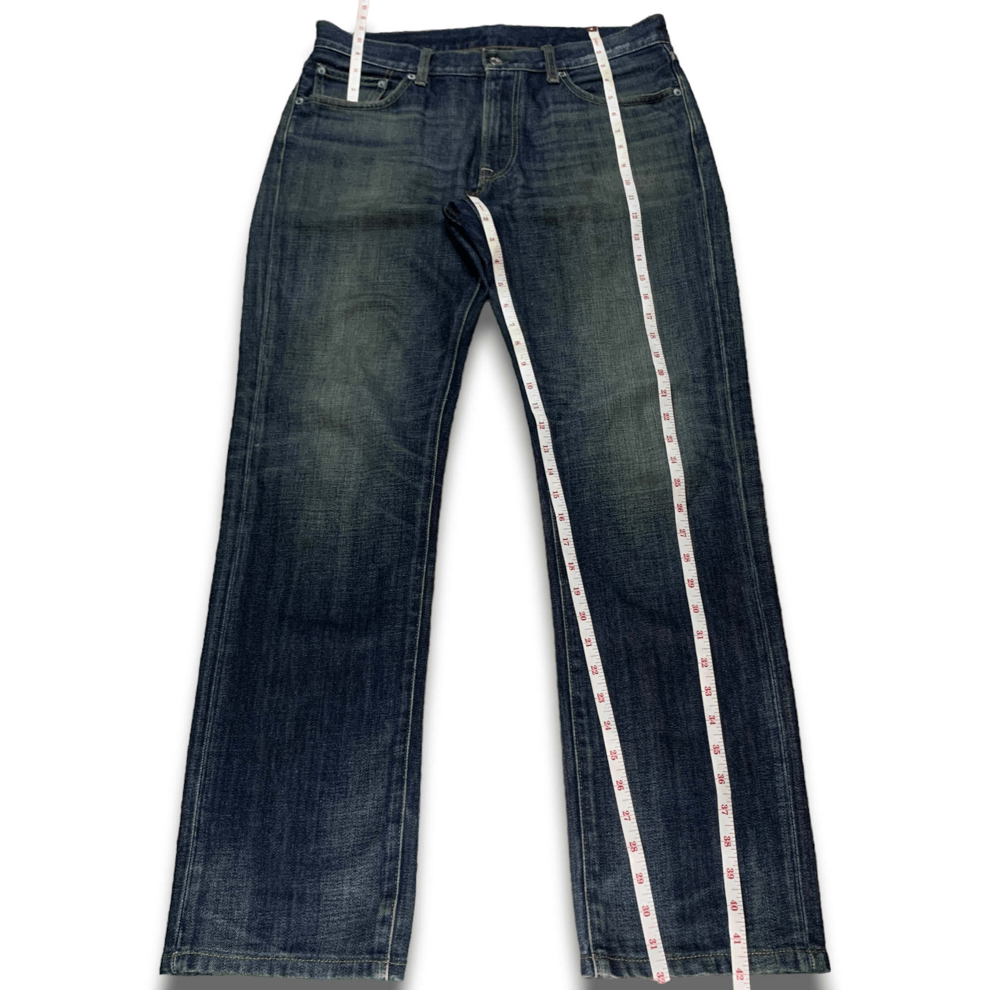 Japanese Brand × Uniqlo Vintage Japanese Uniqlo Kaihara Fabric Loose Jeans 34x32 Size US 34 / EU 50 - 9 Thumbnail