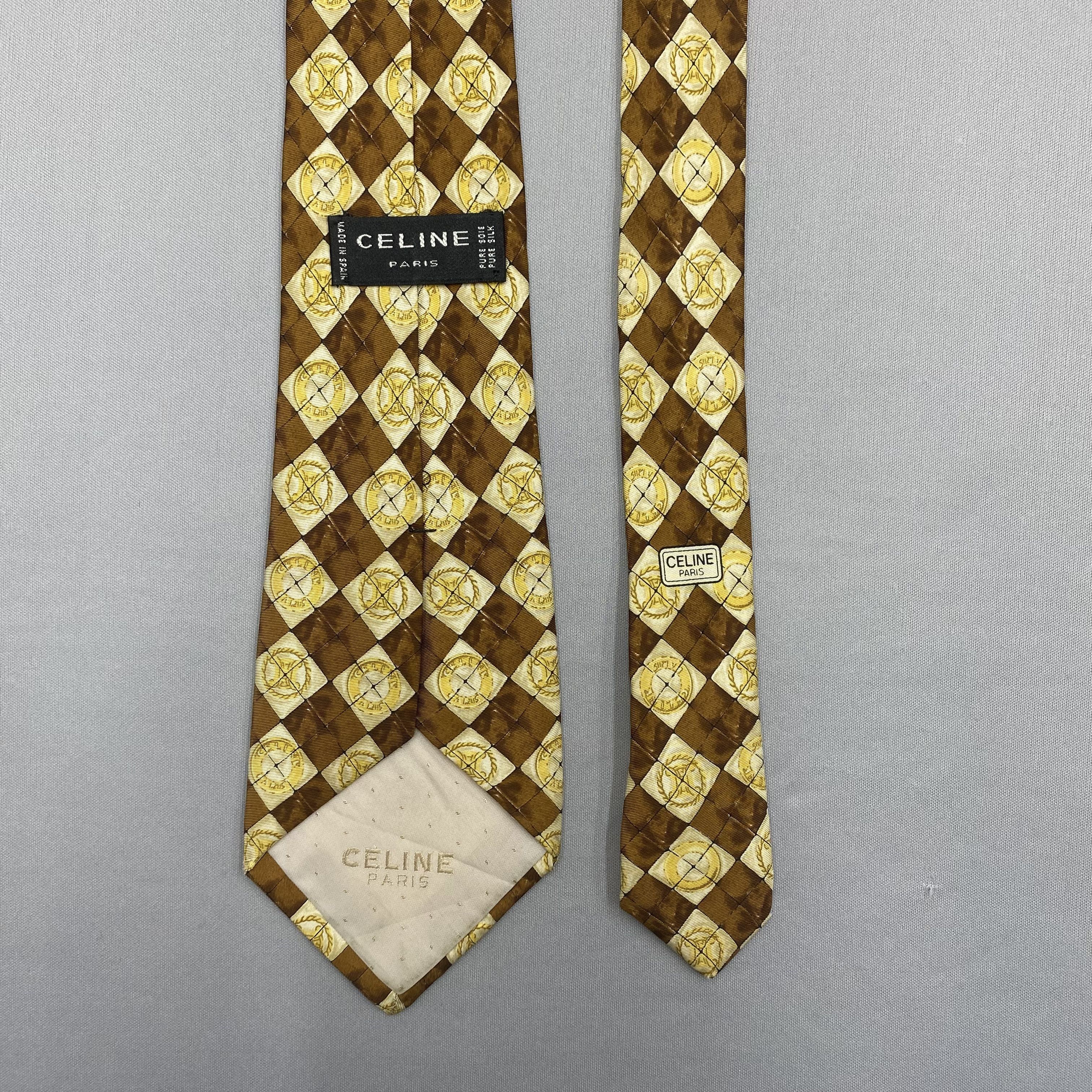Celine Vintage Celine SILK Necktie Cravate Pure Silk Neck Tie Size ONE SIZE - 6 Thumbnail