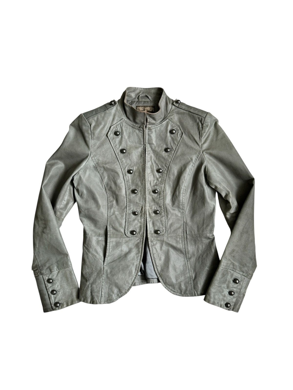00s Napoleon Military Leather Distressed Jacket PPFM Style
