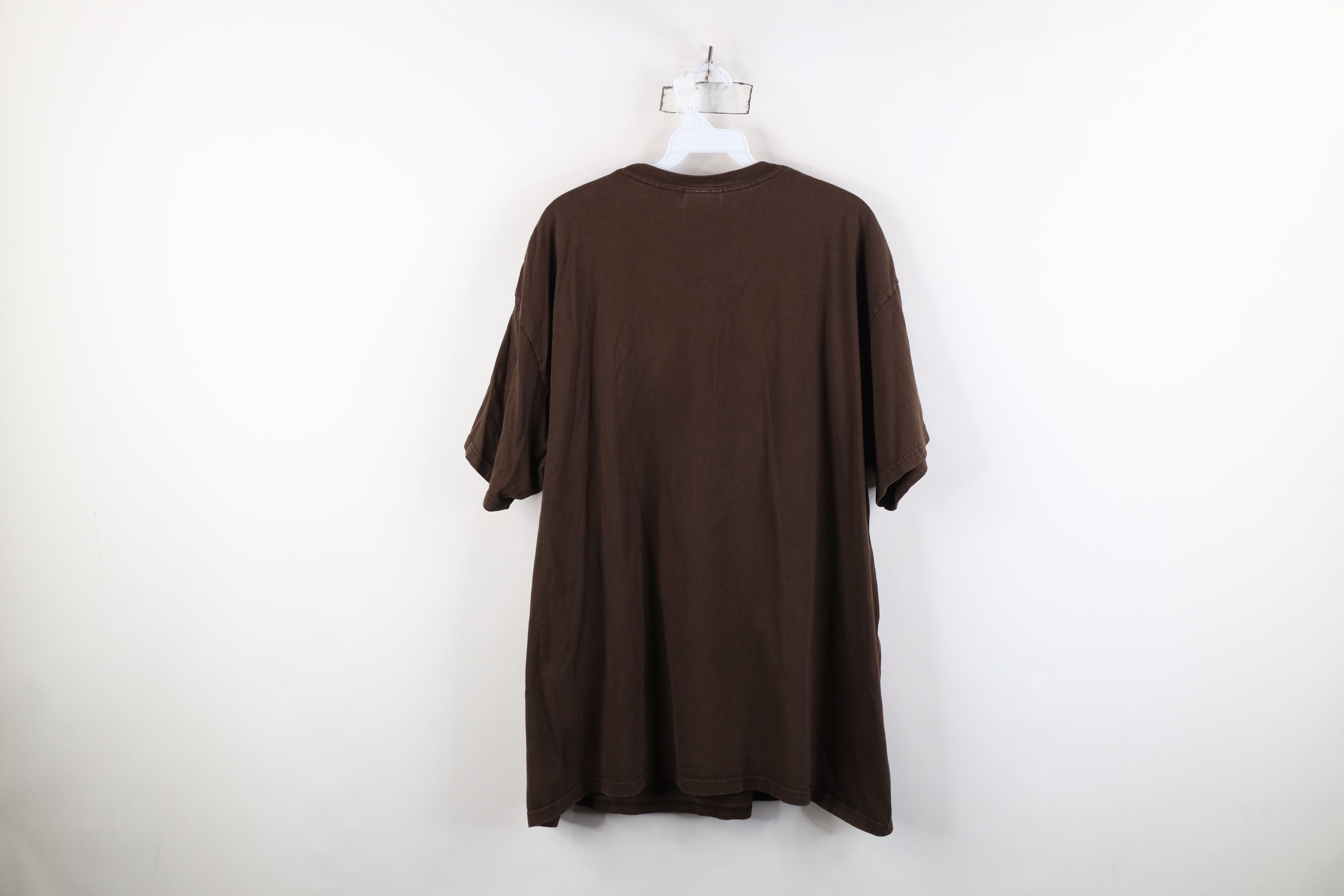 Nike Vintage Y2K Nike Spell Out Block Letter T-Shirt Brown Cotton Size US XXL / EU 58 / 5 - 12 Thumbnail