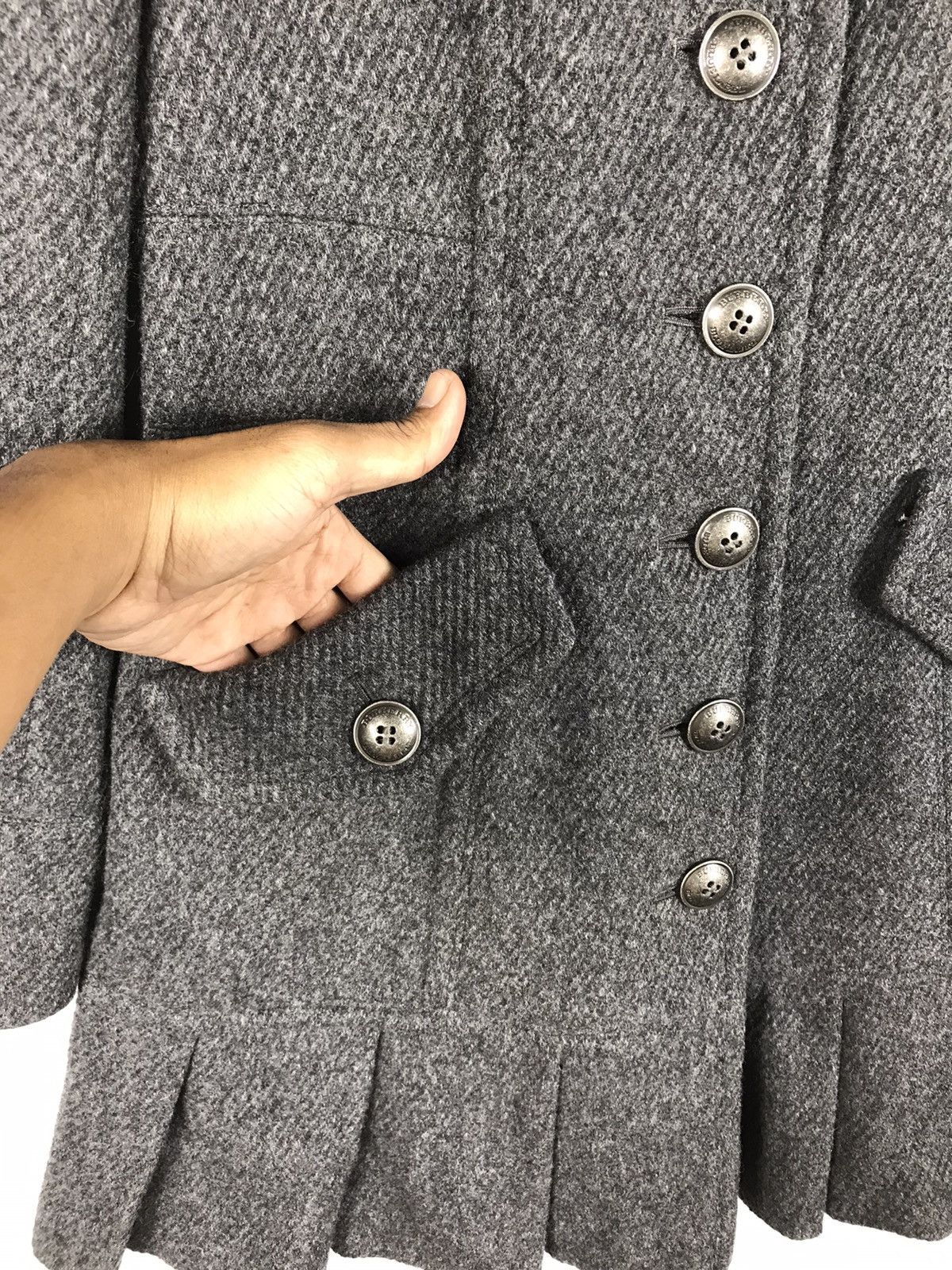 Burberry ⚡️Vintage Burberry Blue Label Klassisk Wool Button Jacket Size XS / US 0-2 / IT 36-38 - 6 Thumbnail