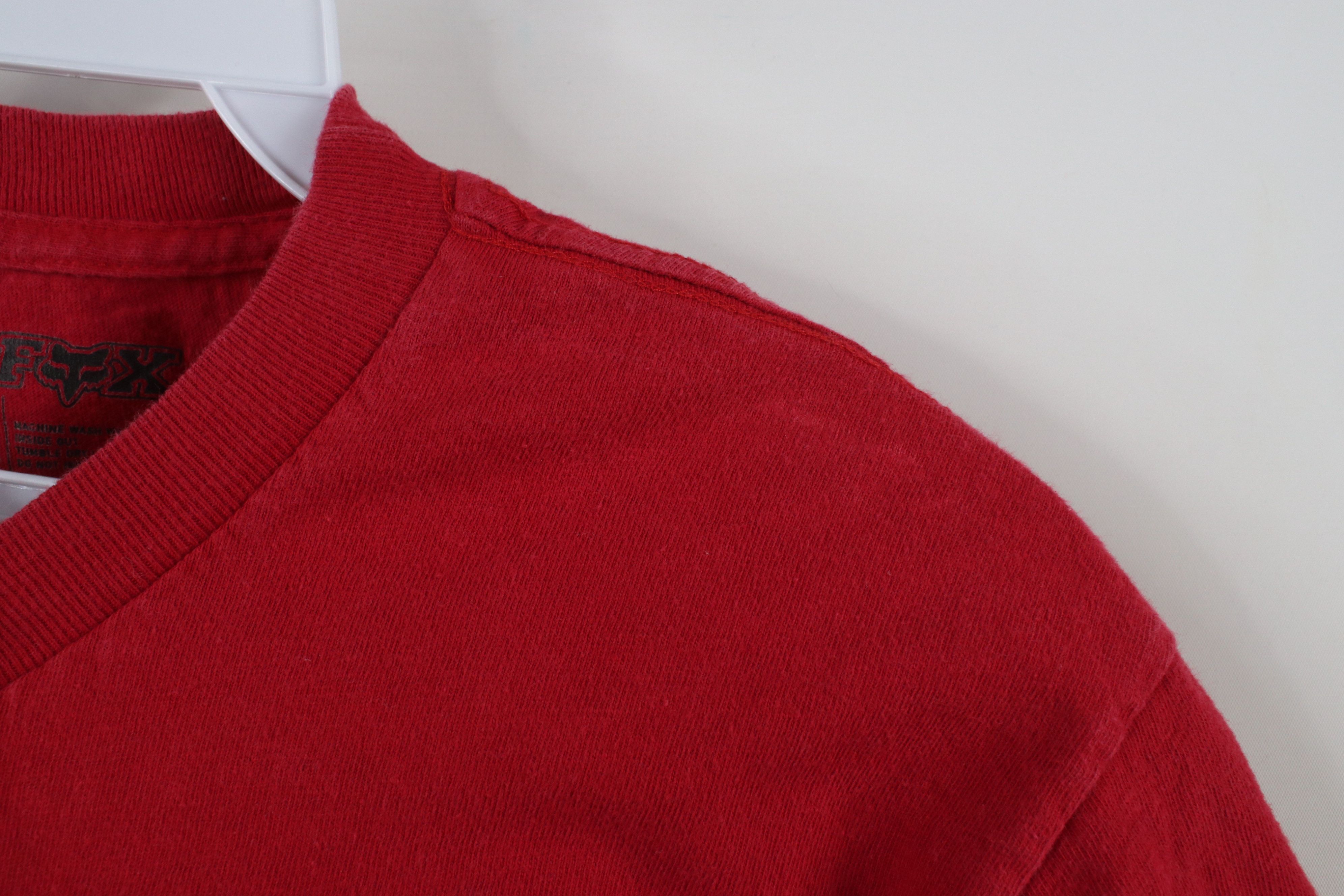 Fox Racing × Vintage Vintage Fox Racing Big Logo Short Sleeve T-Shirt Red Cotton Size US M / EU 48-50 / 2 - 8 Thumbnail